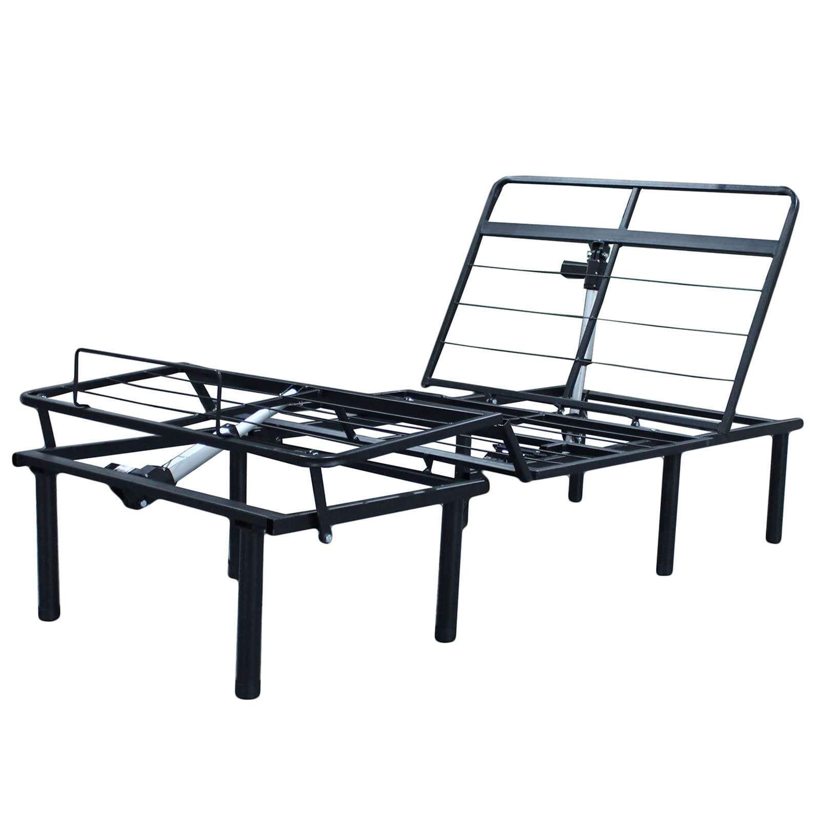 Neylory Adjustable Metal Bed Frame with Wireless Remote - Twin XL Electric Bed Base with Quiet Motor, Head & Foot Incline for Bedroom, Hospital, Home Office | Ergonomic Sleeping & Reading Position