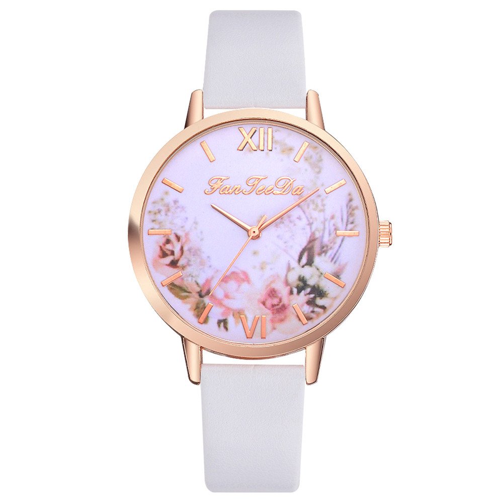 Stylish FanFeeDa Quartz Watch for Women - Elegant Metal Band & Leather Strap - Perfect for Office, Casual Wear & Special Occasions