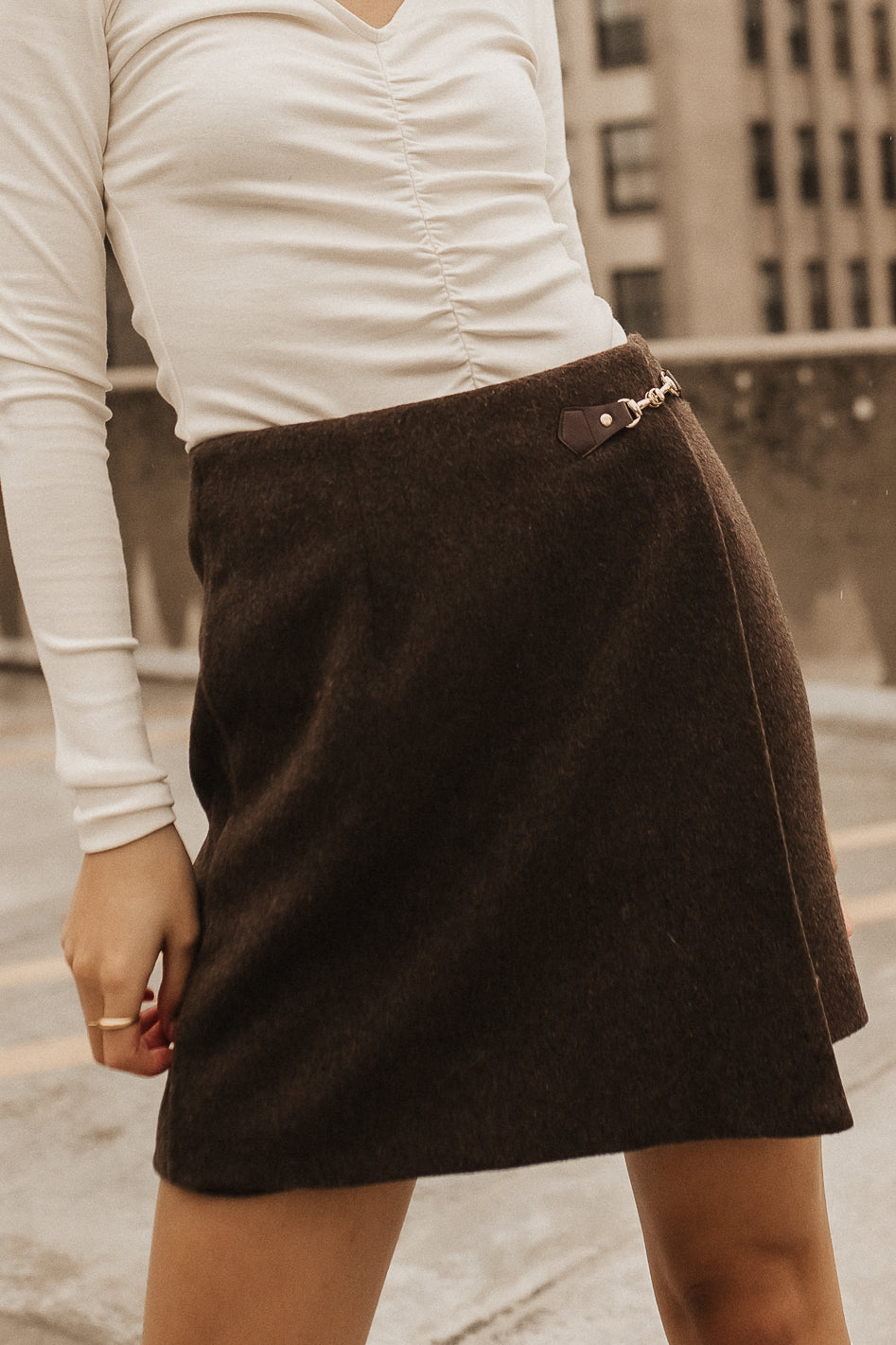 Kisha Women's Wool Blend Skirt - Comfortable & Stylish Winter A-Line Skirt for Office, Party & Casual Wear - FINAL SALE