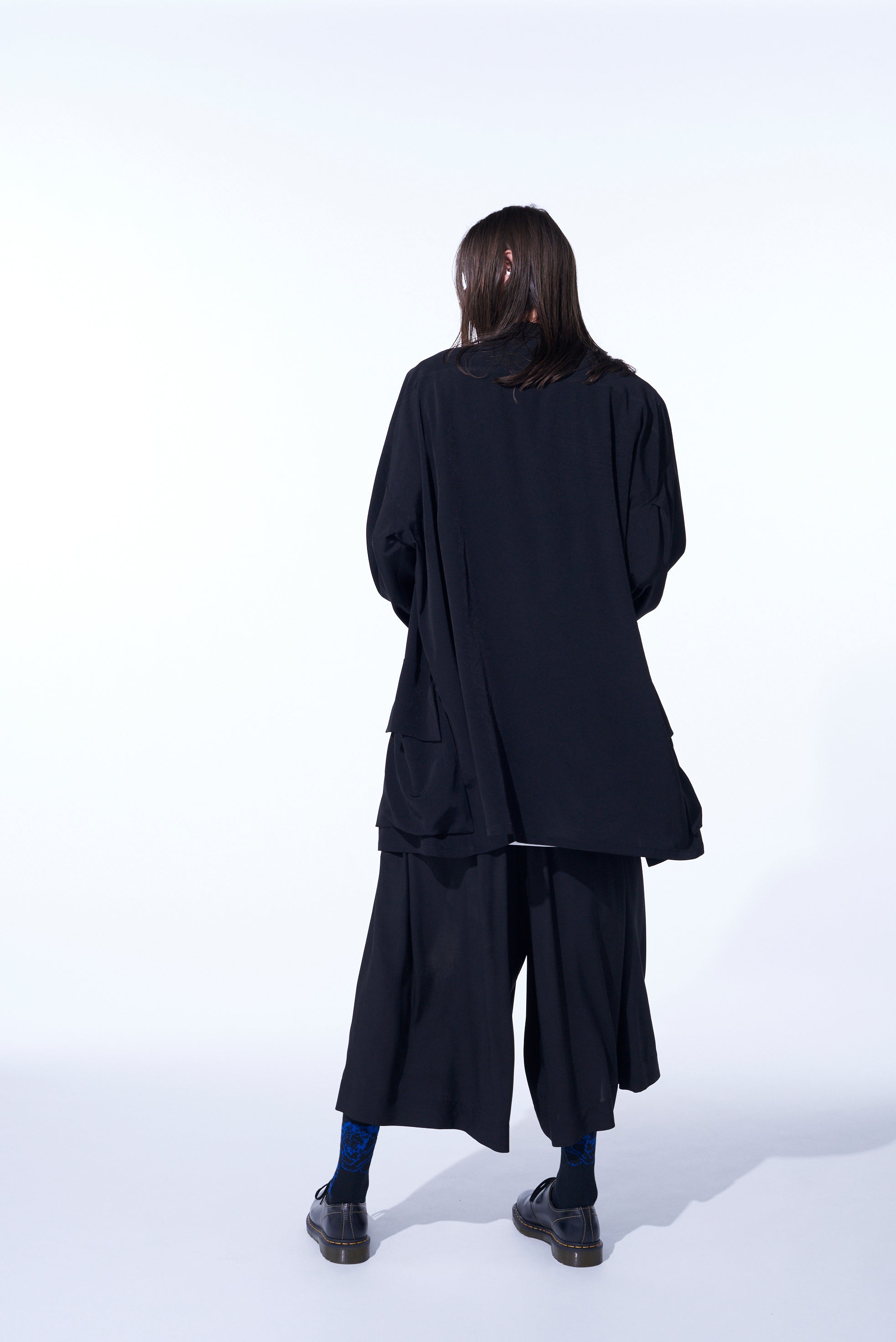 CREPE DE CHINE OVERSIZED TOPPER BLOUSON - Lightweight Flowy Women's Blouse for Casual Outings & Office Wear