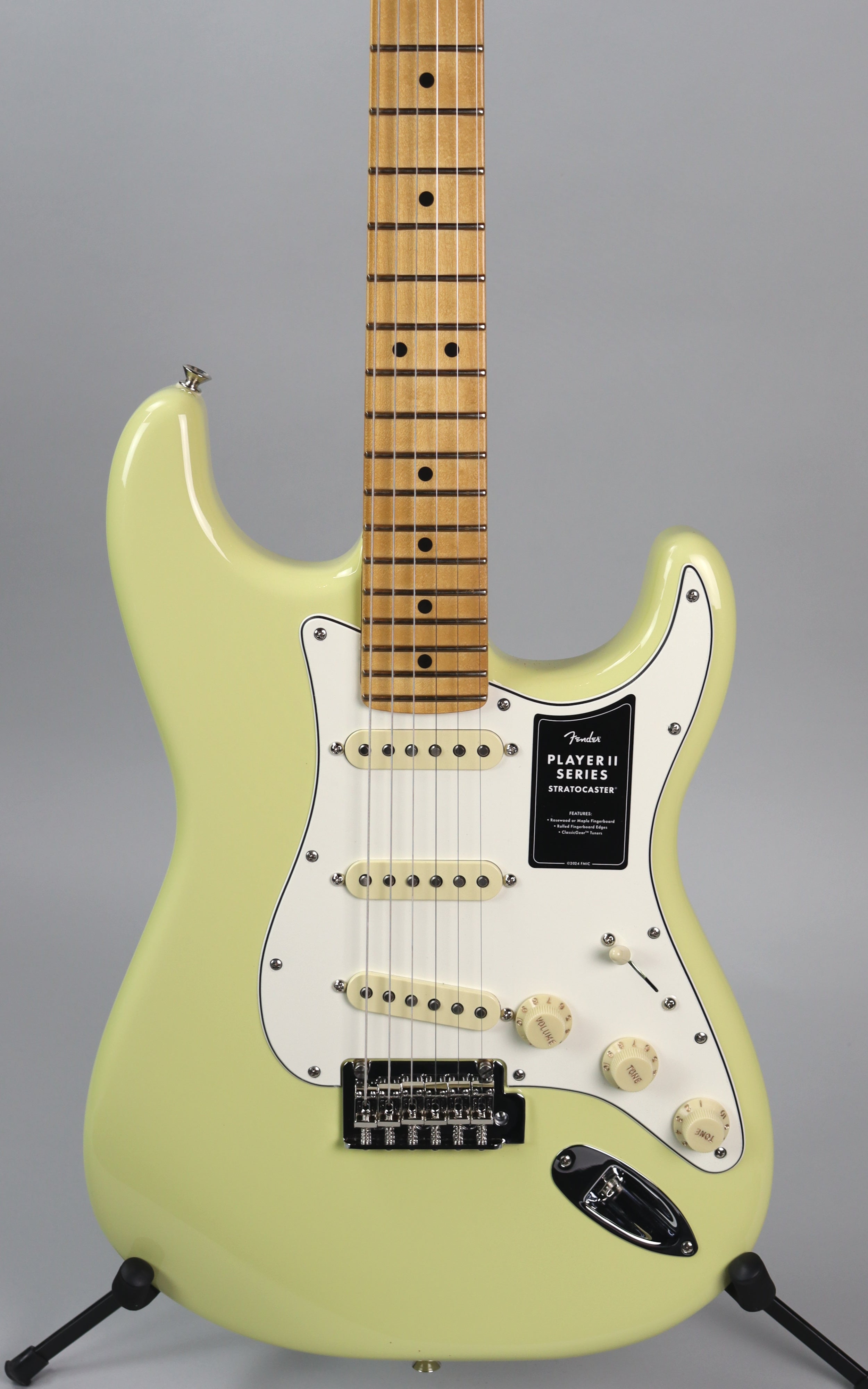 Fender Player II Stratocaster Electric Guitar - Hialeah Yellow Finish | Professional Quality for Stage & Studio Performances