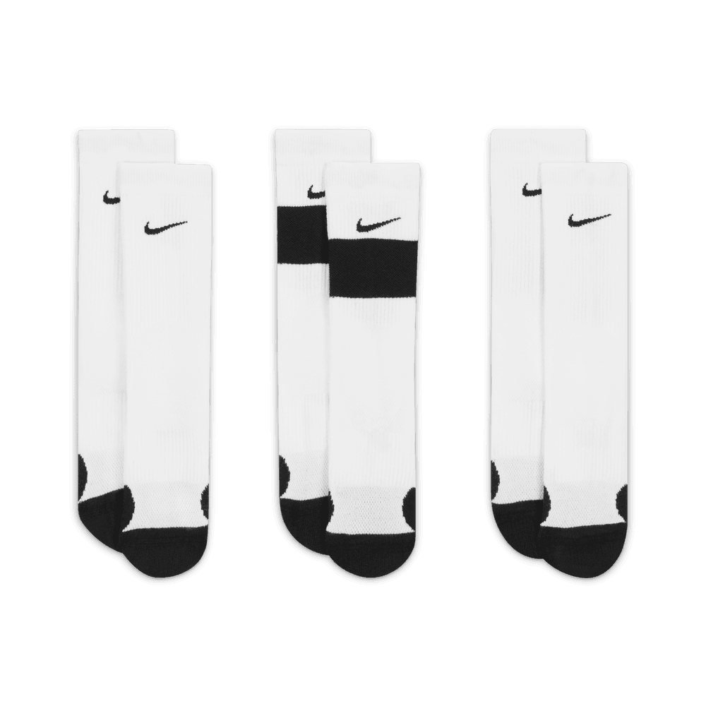 Nike Youth Elite Crew Socks 3-Pack for Boys - Comfortable Athletic Socks for Running, Basketball & School Sports