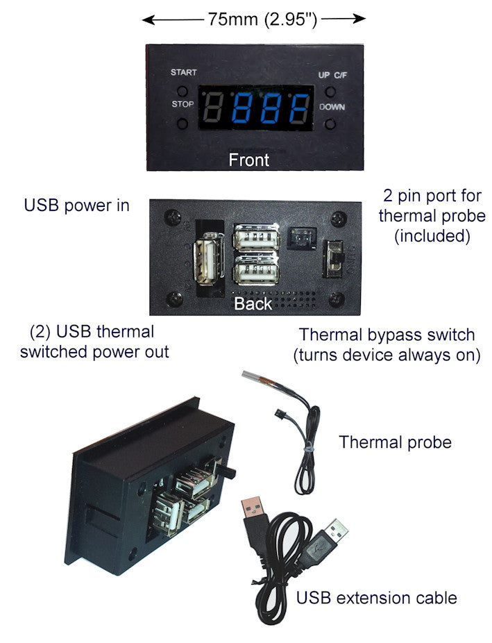 Programmable USB-Powered Temperature Controller with LED Display - Perfect for Home Brewing, Aquariums, and DIY Projects