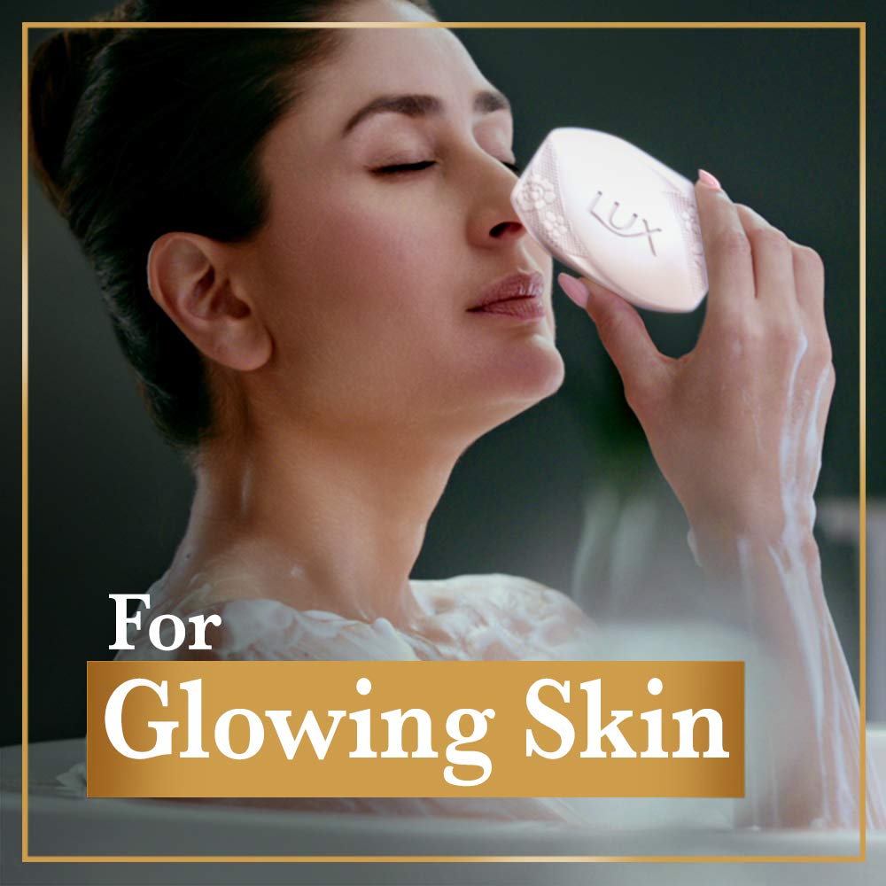 Lux Jasmine & Vitamin E Beauty Soap for Glowing Skin - 3 Pack (150g Each) | Gentle Cleansing, Moisturizing & Skin Brightening | Perfect for Daily Face & Body Care, Spa Days & Gift Sets