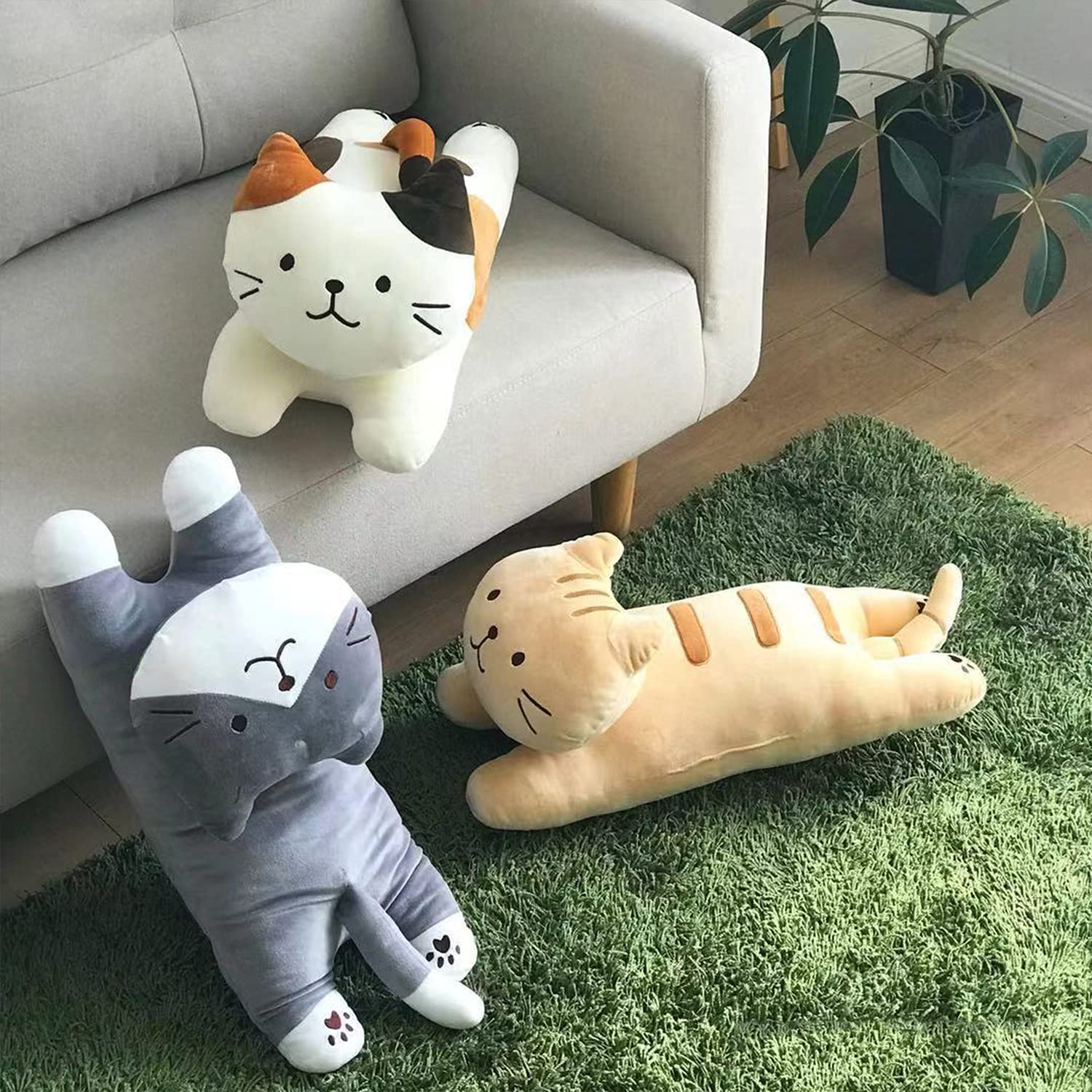 ARELUX 22in Soft Cat Pillow - British Shorthair Plush for Gifts & Home Decor