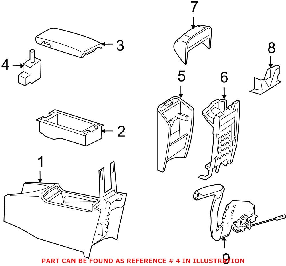 Genuine OEM Center Console Latch for Mercedes 0025424219 - Perfect for Repair & Replacement - Fits W203, C-Class, CLK Models - Durable & Secure Locking Mechanism