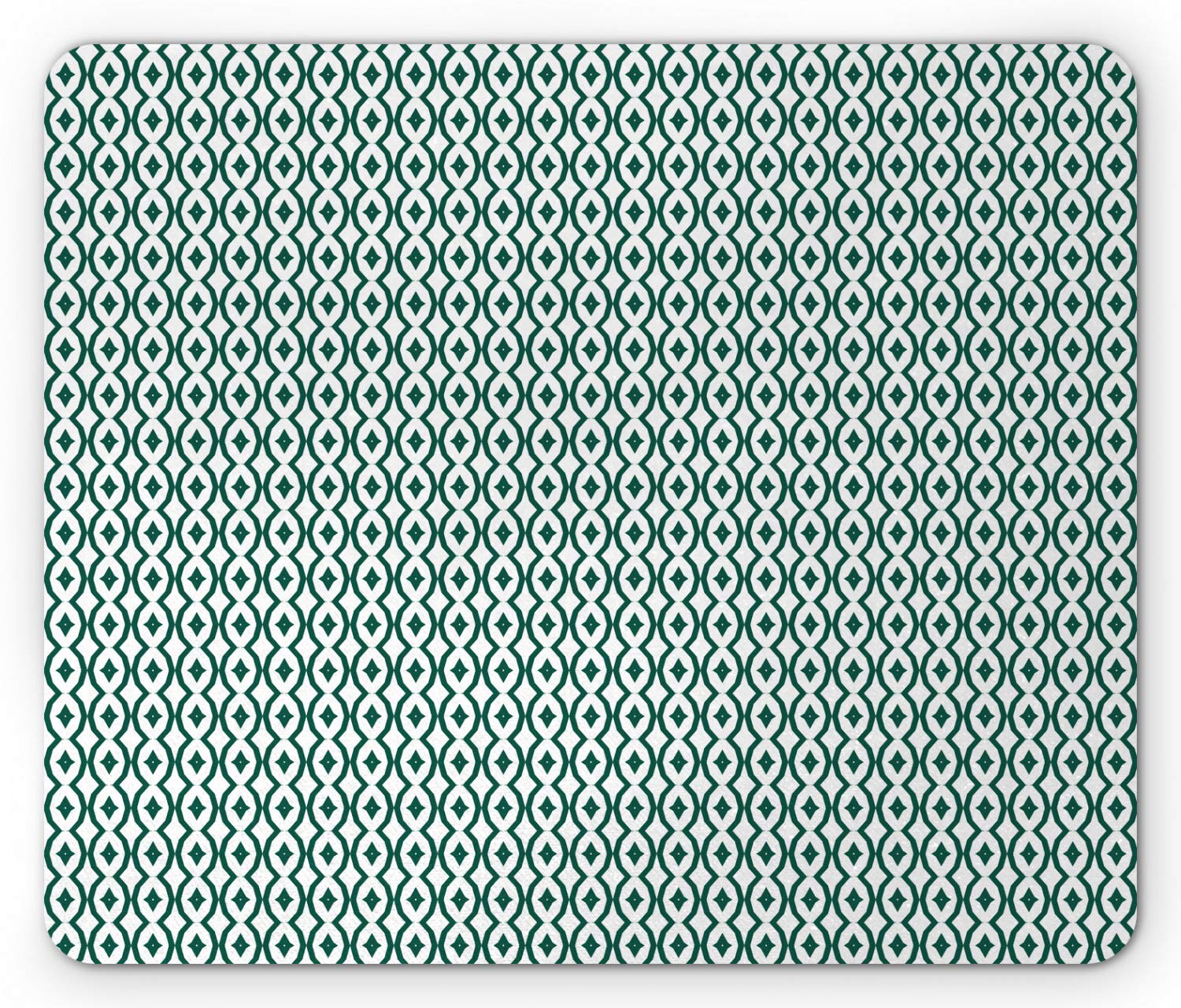 Ambesonne Vintage Mouse Pad - Retro Monochromatic Circle Design, Non-Slip Rubber Base, Standard Size (9