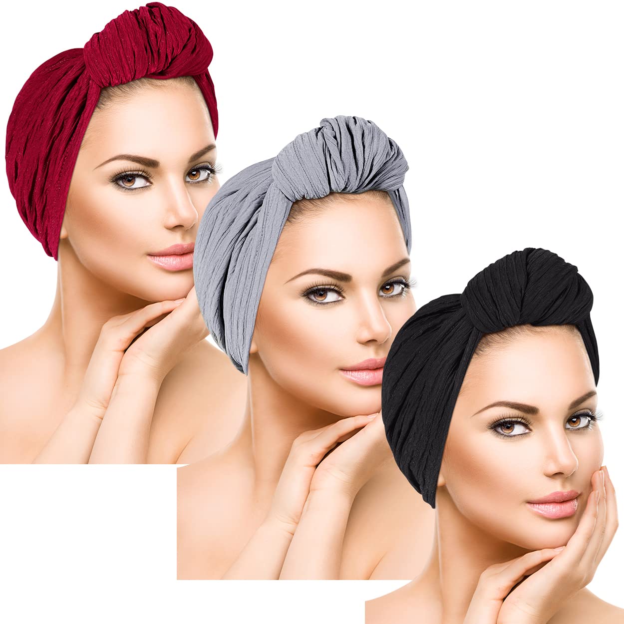 Stylish DANMY Women's Beanie Turban Hats & Headscarves - Soft Winter Warm Indian Hats for Women - Perfect for Cold Weather, Yoga, and Casual Outfits