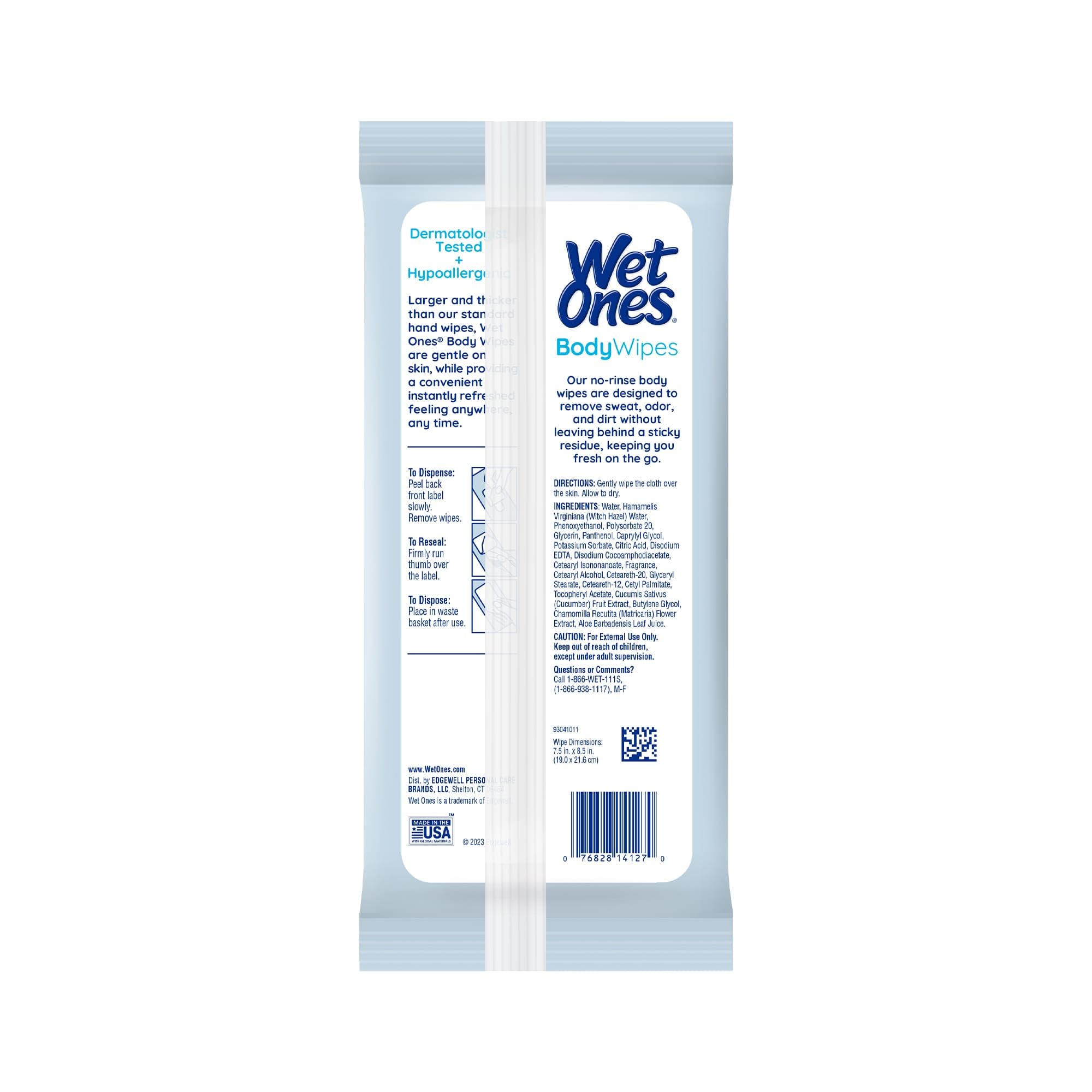 Wet Ones Body Wipes - Clean Scent Travel Size Cleansing Wipes (28 Count, 6 Pack) | Gentle & Refreshing for On-the-Go Hygiene, Camping, Gym & Outdoor Activities