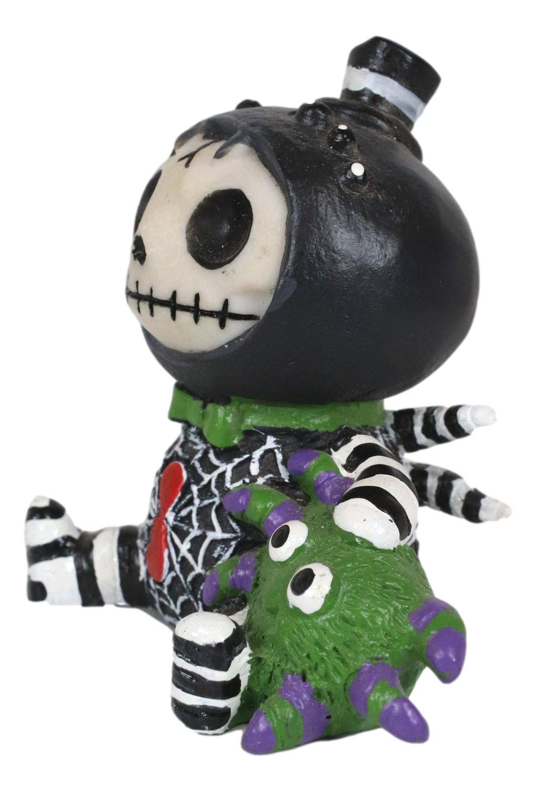 Ebros Furry Bones Webster The Itsy Bitsy Spider Illusionist Voodoo Skeleton Monster Collectible Figurine 2.5