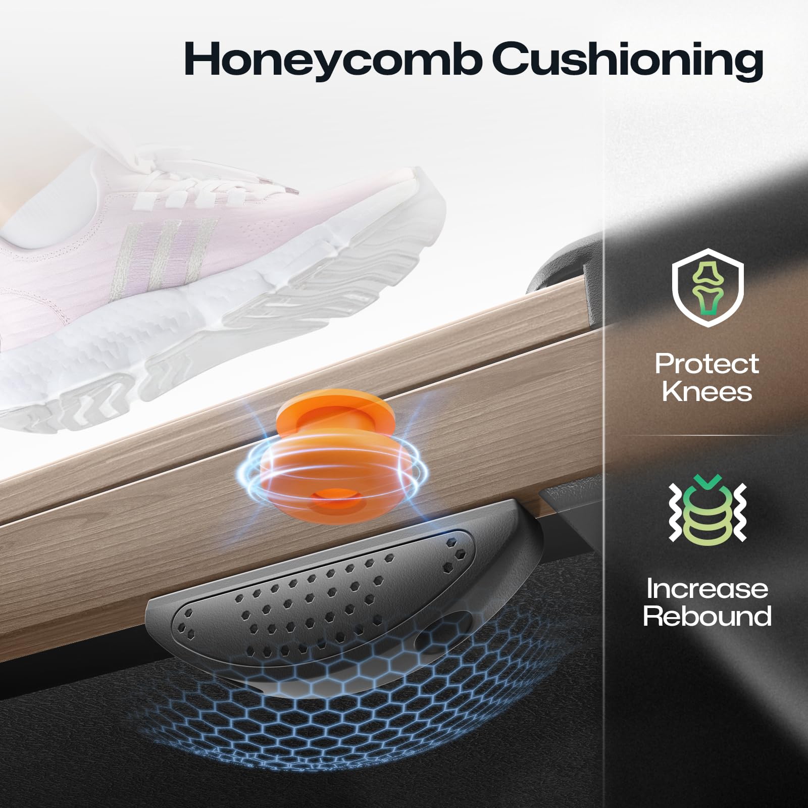 UREVO Under Desk Treadmill - Portable Walking Pad for Home & Office with Double Shock Absorption, Remote Control & LED Display (265 lb Capacity) - Perfect for Work from Home, Small Spaces & Low-Impact Exercise