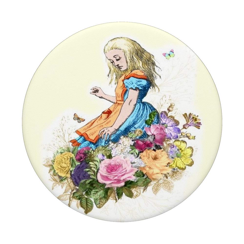Alice in Wonderland Alice Flower Bouquet PopSockets PopGrip - Interchangeable Phone & Tablet Stand with Swappable Base | Perfect for Reading eBooks, Gaming & Video Calls