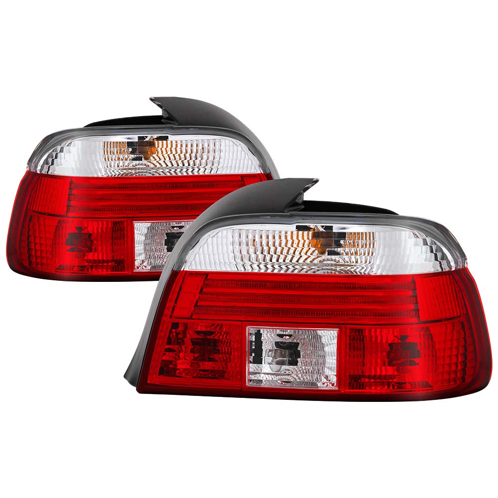 High-Quality Aftermarket LED Tail Lights for 1997-2000 BMW E39 5 Series - Red & Clear Lens - Easy Installation & Enhanced Visibility - Perfect for Night Driving and Car Customization