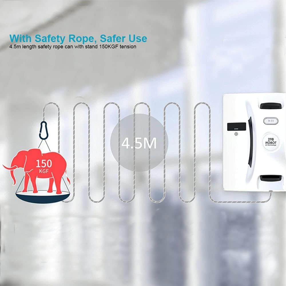 HOBOT-298 Smart Window Cleaning Robot with Ultrasonic Water Spray, AI Path Planning, Rechargeable & Replaceable Water Tank, App & Remote Control - Perfect for High-Rise Windows, Glass Doors, and Skylights
