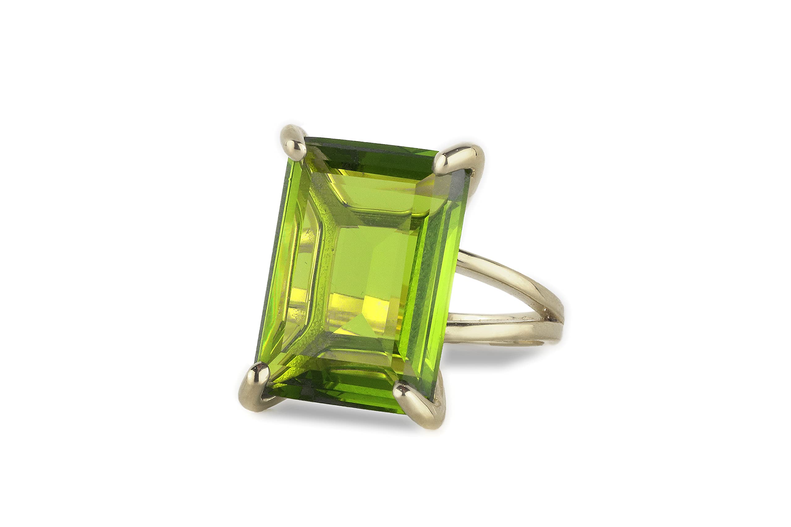 14K Gold Filled Peridot Ring - Natural Green Gemstone Statement Ring for Women | Elegant Engagement, Wedding & Boho Jewelry Gift with Premium Gift Box | Perfect for Anniversary, Birthday & Special Occasions