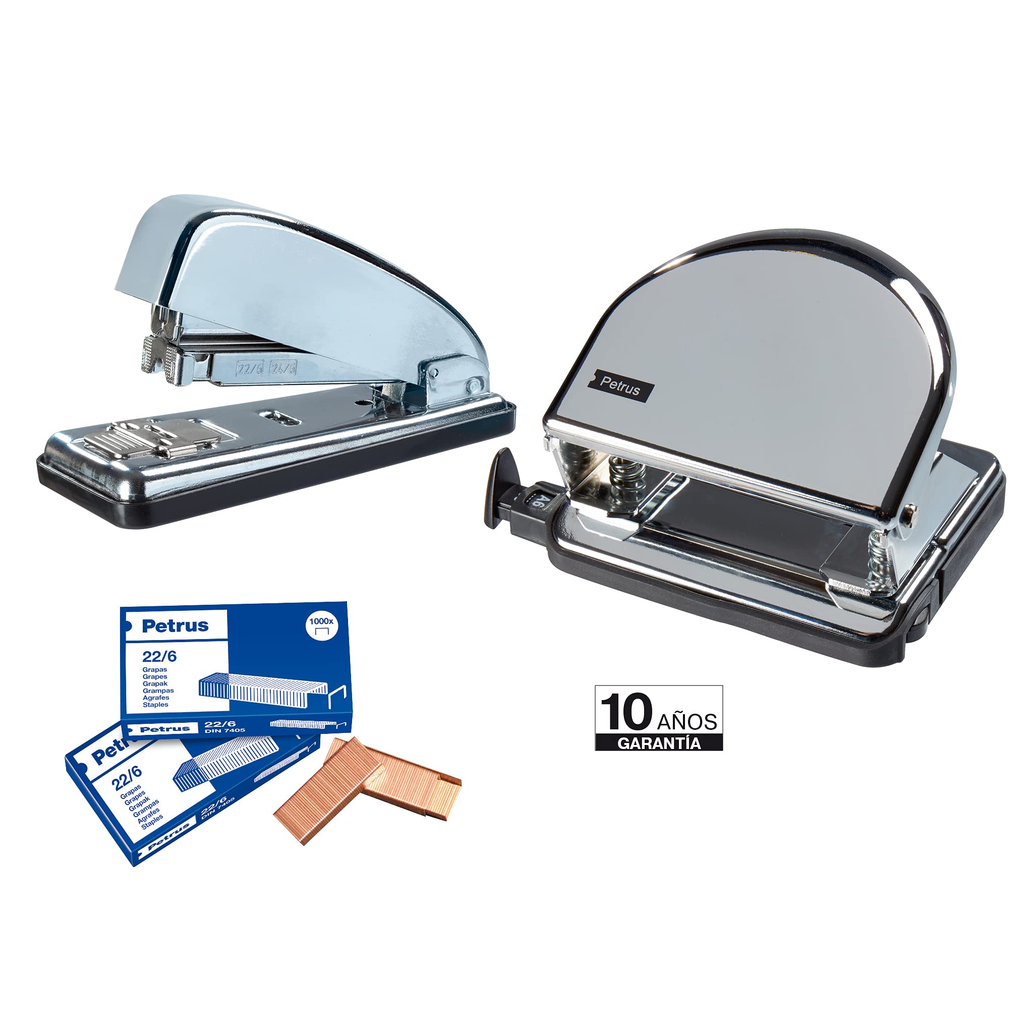 Premium Chrome Paper Hole Punch - 52 Sheets Capacity | Heavy Duty 3-Hole Punch for Office, School, and Home Organization | Perfect for Binders, Reports, and Filing Documents