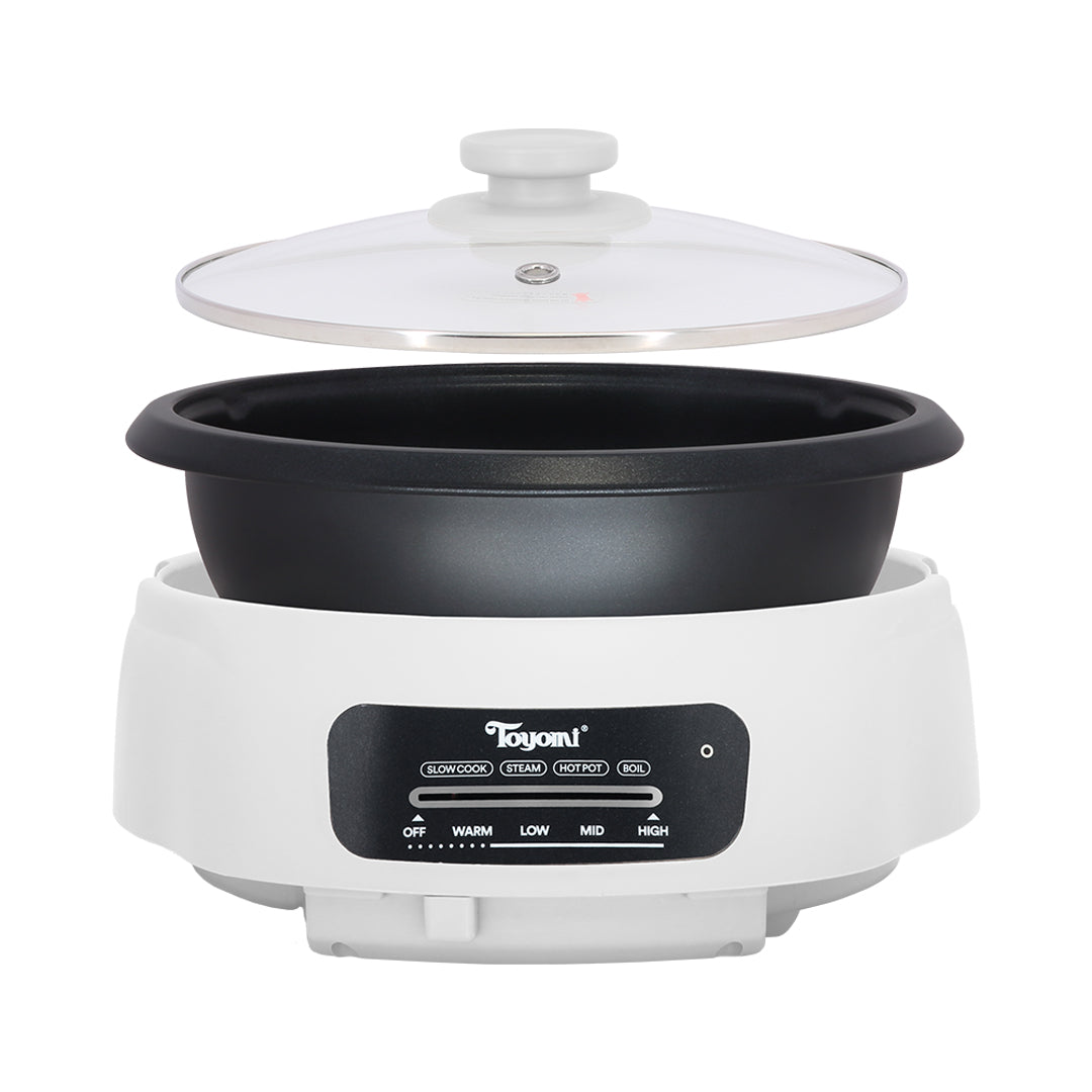 TOYOMI 4.0L 4-in-1 Multi Cooker with Griddler & BBQ Grill Set - Electric Pressure Cooker, Slow Cooker, Rice Cooker & Steamer - Perfect for Home Cooking, Meal Prep & Outdoor Grilling