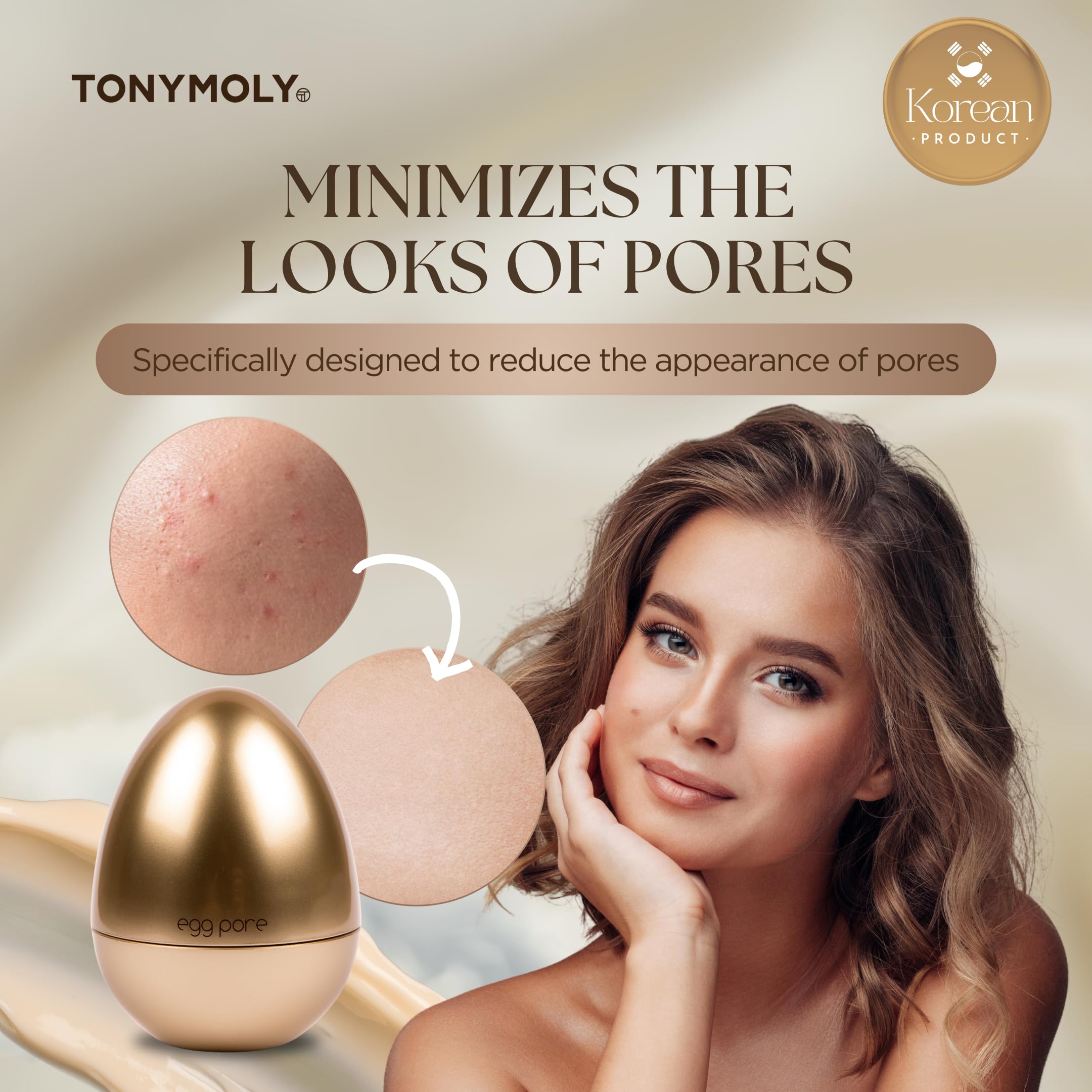 TONYMOLY Egg Pore Makeup Primer - Hydrating & Smoothing Face Primer for Flawless Skin | Korean Skincare | Perfect for Easter Gifts & Daily Makeup Base