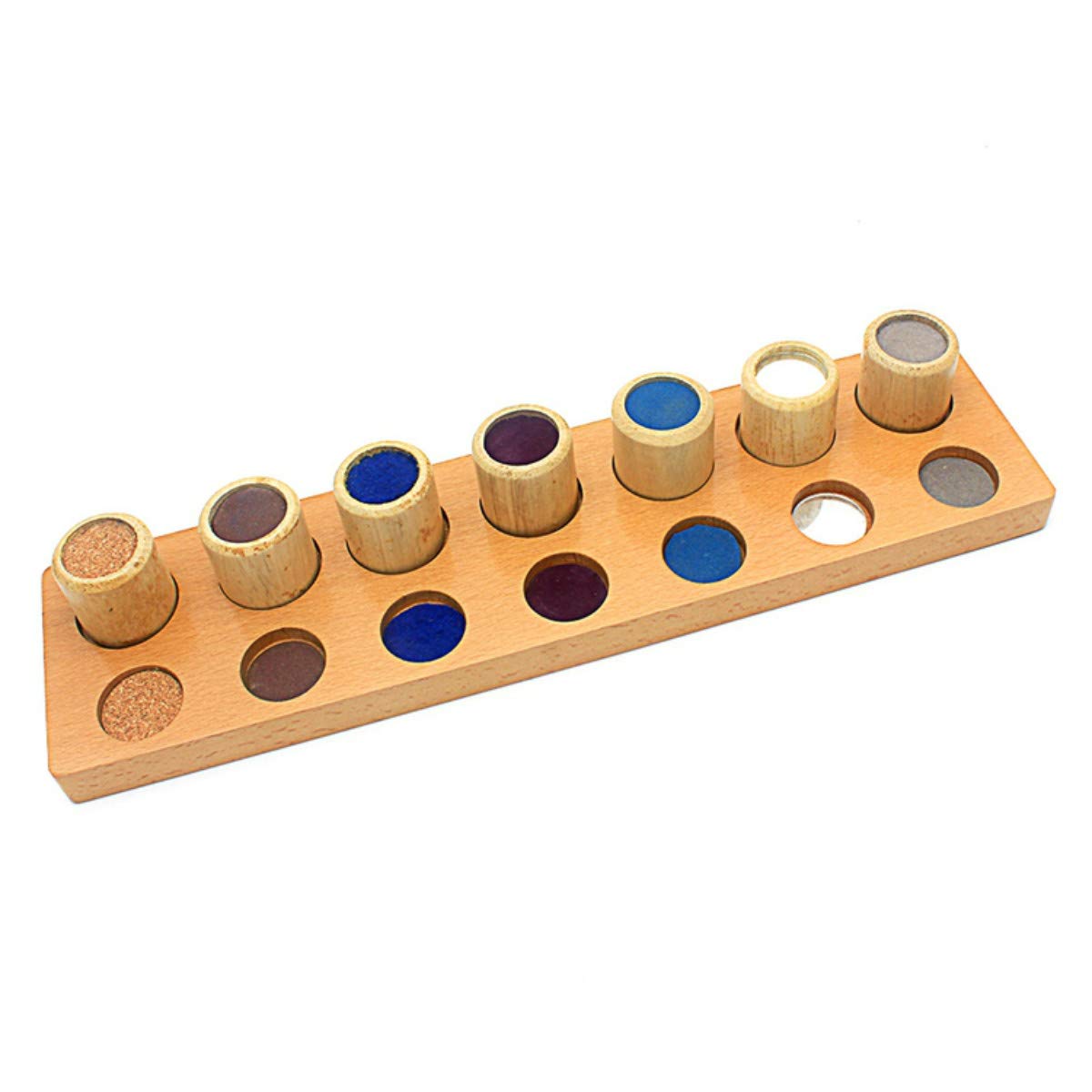 Montessori Wooden Texture Cylinders - Sensory Toys for Babies & Toddlers, Rough & Smooth Touch Learning Toys for Early Childhood Education - Perfect for Preschool Sensory Play & Montessori Classroom Activities