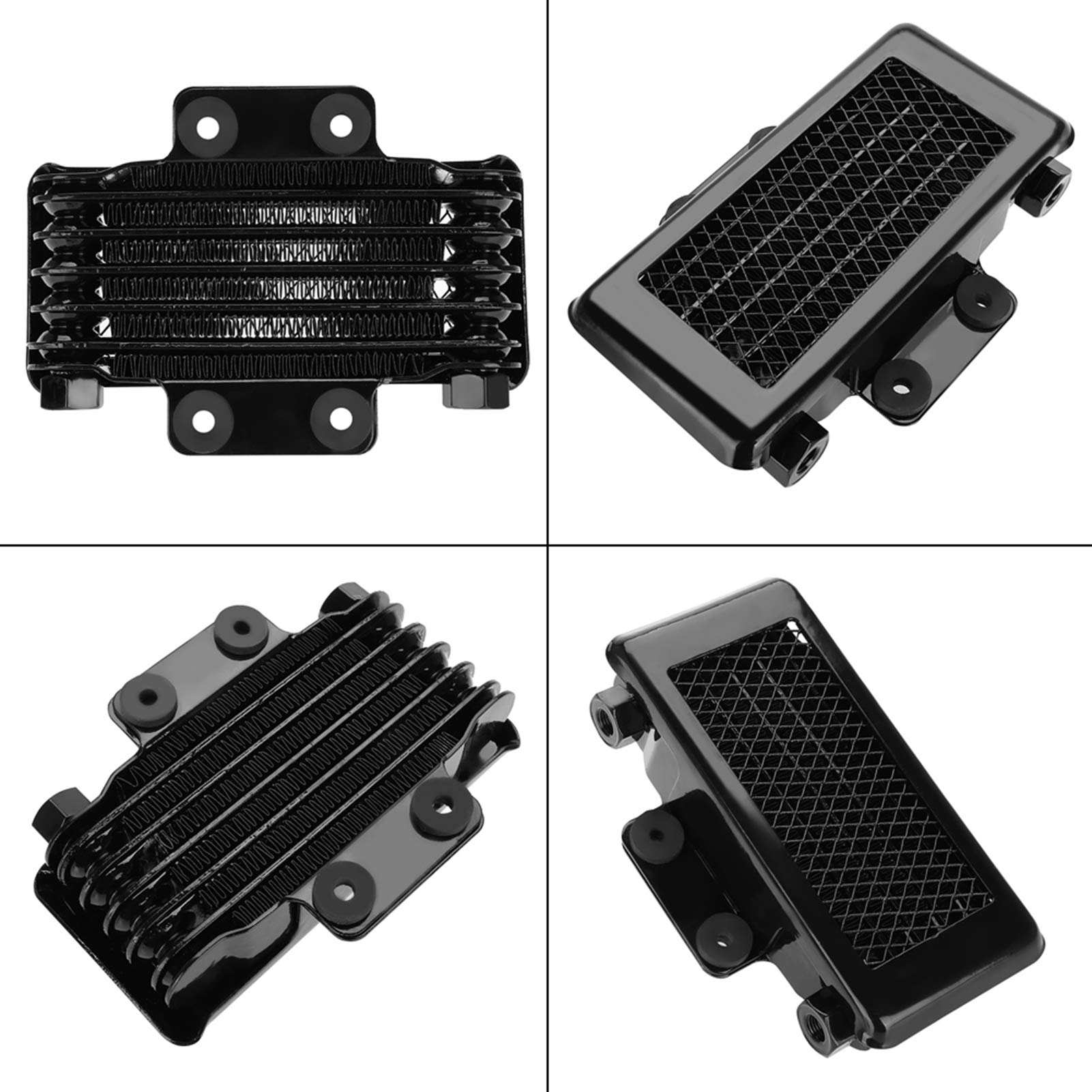 Aluminum 65ml Engine Oil Cooler & Motorcycle Oil Cooling Radiator for 100CC-250CC Dirt Bikes & ATVs - High Performance Black Oil Cooler for Off-Road, Racing & Adventure Motorcycles