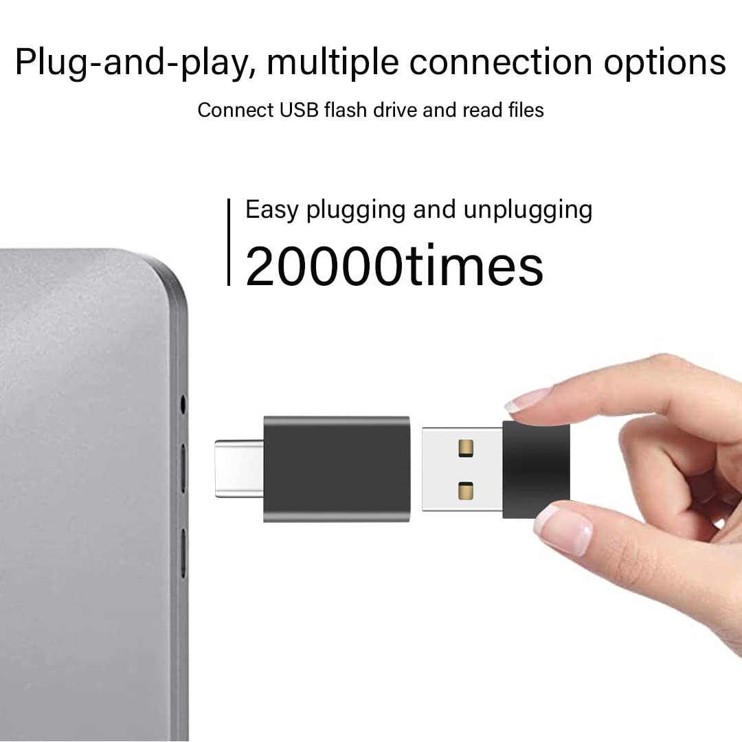 USB C to USB & USB A to USB C Adapter MixPack 4pcs - High-Speed Data Transfer, USB-C Male to USB 3.0 Female Adapter for MacBook, iPad, Samsung Galaxy, iPhone 15 - Perfect for Travel, Office & Charging Multiple Devices