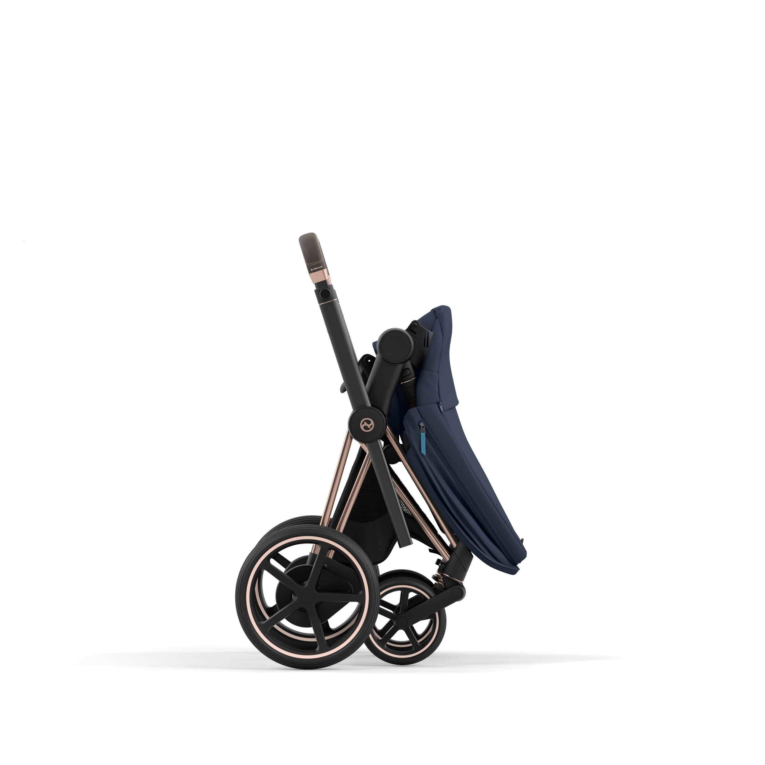 Cybex ePriam 2 Complete Stroller - Rose Gold & Brown Luxury Baby Stroller with All-Wheel Suspension | Perfect for City Walks, Shopping & Travel