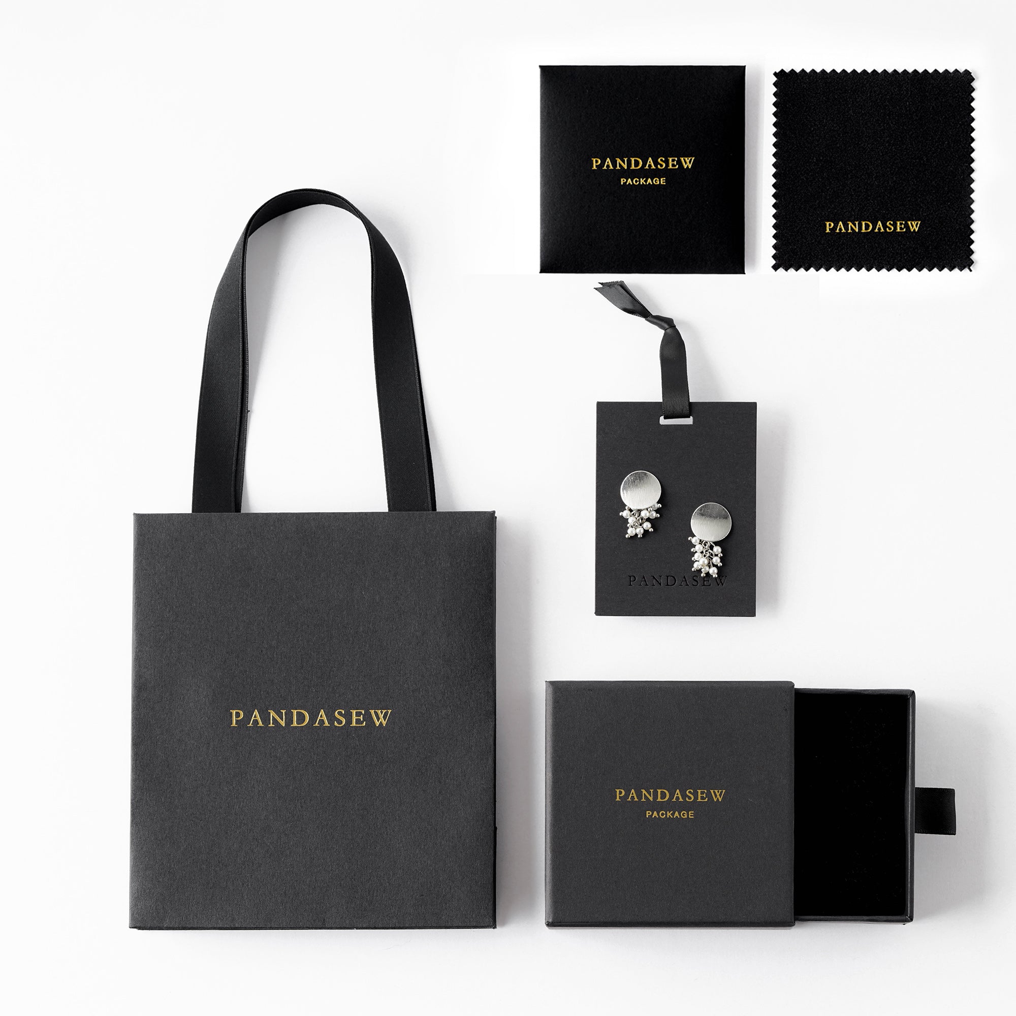 50 Sets Black Jewelry Gift Boxes with Paper Bags - Custom Logo Personalized Jewelry Packaging for Necklaces, Rings & Earrings - Perfect for Retail Stores, Boutiques & Wedding Favors