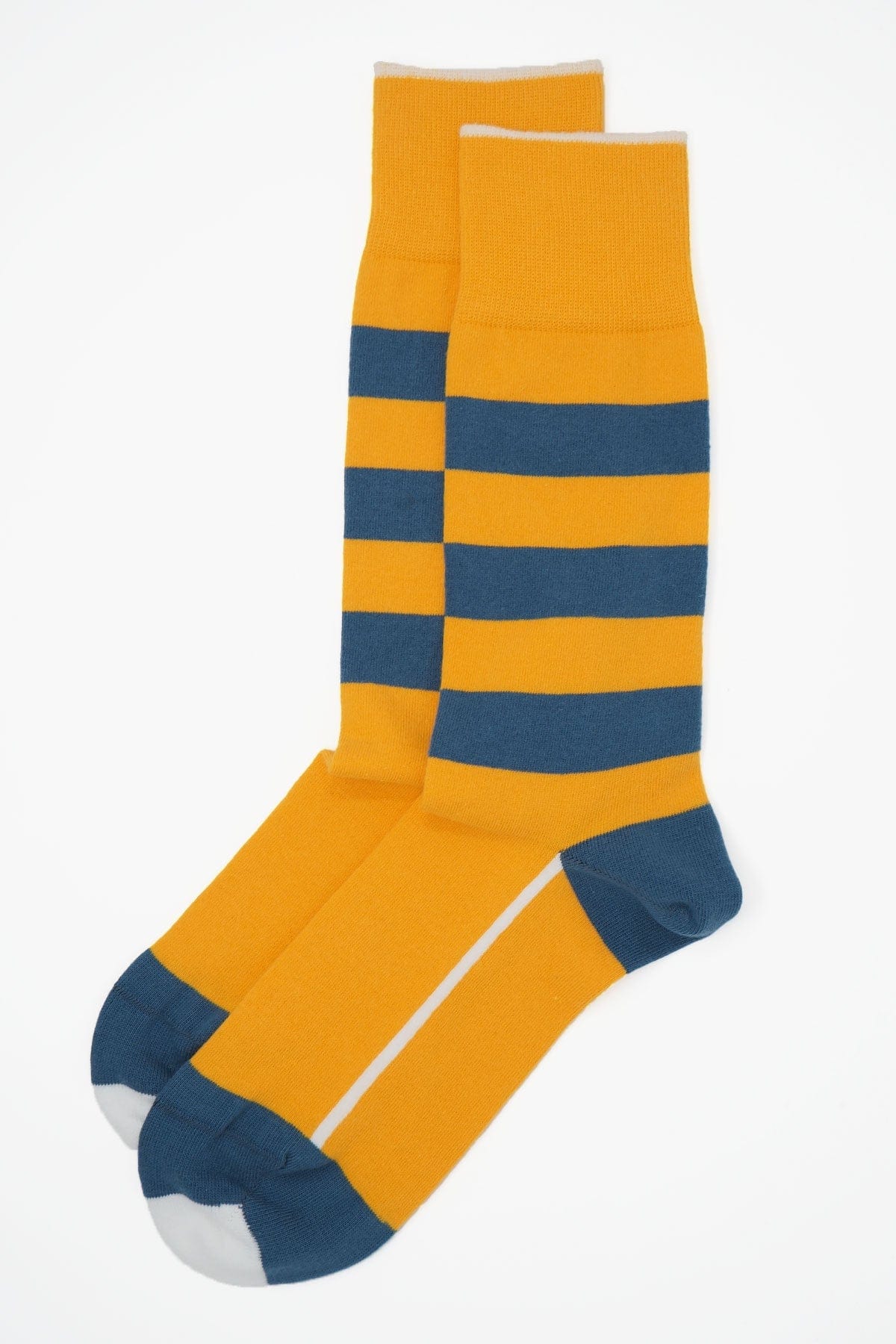 Equilibrium Men's Organic Cotton Socks - Breathable & Comfortable Yellow Crew Socks for Everyday Wear | Perfect for Work, Gym & Casual Outfits