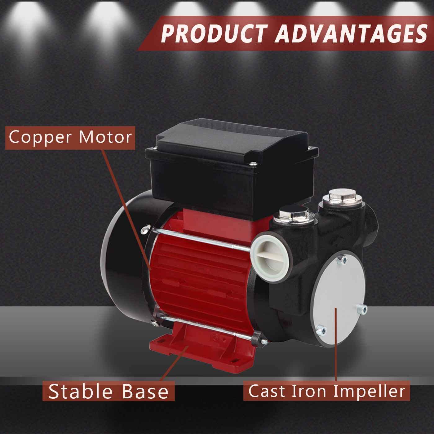 TOPWAY 110V AC 15GPM Electric Self-Priming Oil Transfer Pump - Heavy Duty Fuel, Diesel, Kerosene & Biodiesel Pump for Home, Farm & Industrial Use