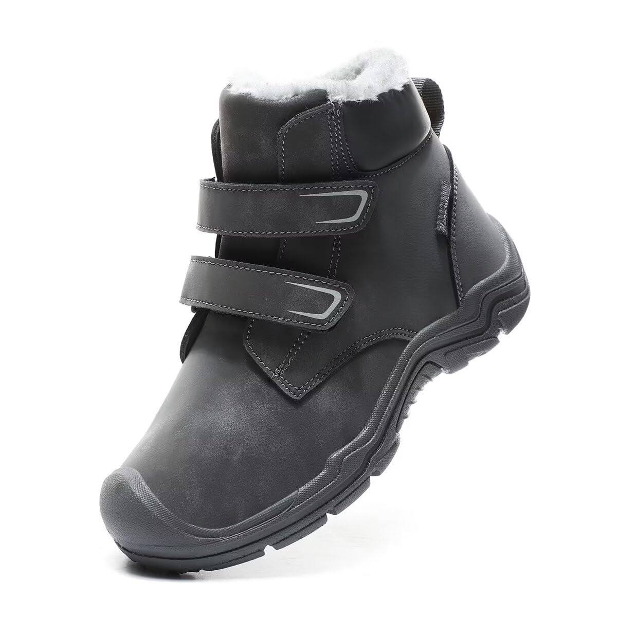 Waterproof Leather Winter Boots for Kids - Boys & Girls Snow Boots for Hiking, Walking in Cold Weather | Perfect for Snow Play, Outdoor Adventures & School Winter Wear