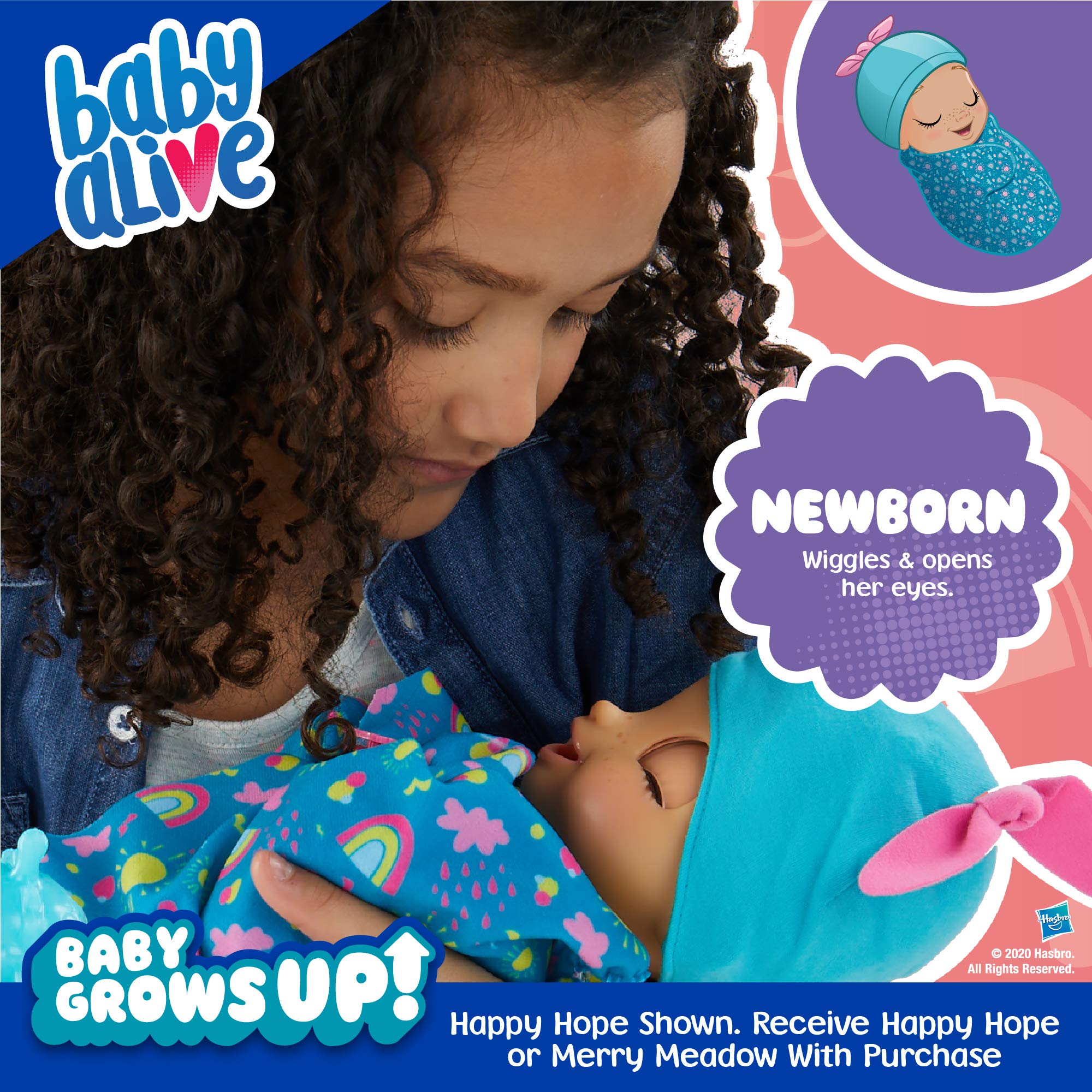 Baby Alive Baby Grows Up Interactive Doll Bonus Pack - Realistic Baby Doll That Crawls, Eats & Grows for Kids Ages 3+ | Perfect for Imaginative Play, Birthday Gifts & Role-Playing Scenarios