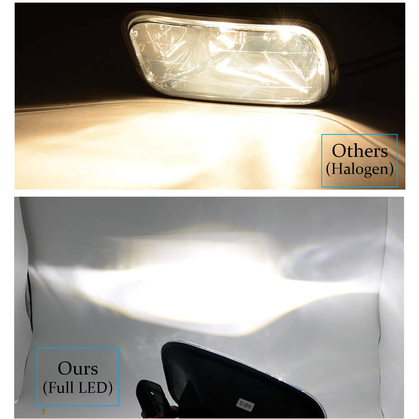 LED Fog Lights for Dodge Ram 1500 2009-2012 & Ram 2500/3500 2010-2016 Pickup Truck - Waterproof Off-Road Driving Lights with Mounting Brackets (1 Pair) - Perfect for Night Driving, Foggy Conditions & Off-Road Adventures