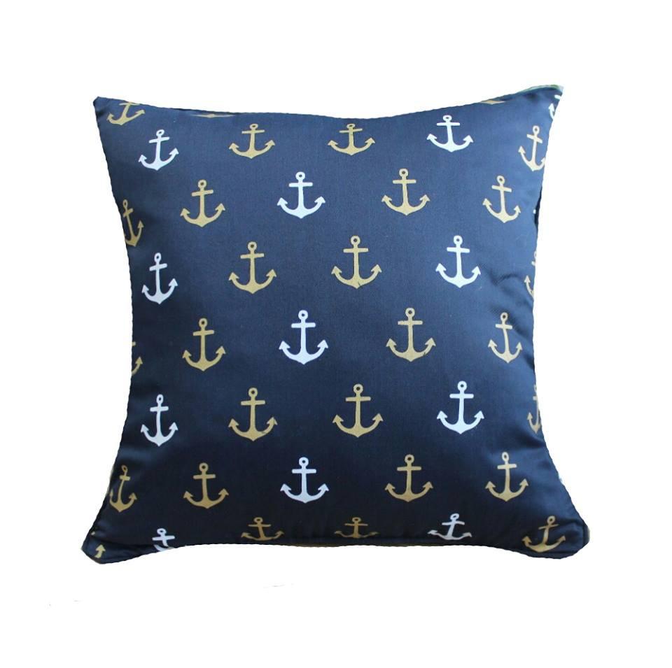 Premium Decorative Anchors Pillow Cover - Soft & Stylish Nautical Home Decor for Living Room, Bedroom, or Boat Cabin
