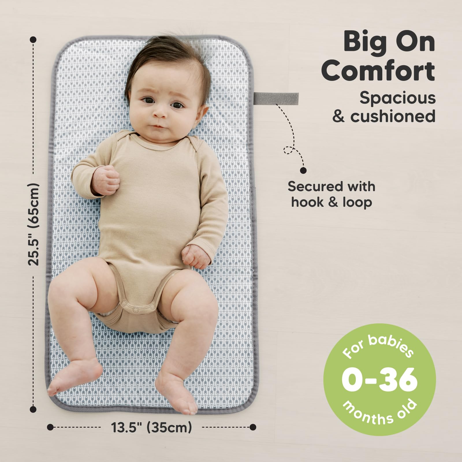 KeaBabies Portable Waterproof Foldable Diaper Changing Pad & 12-Pack 4oz Baby Food Storage Containers with Lids - Travel Changing Mat for On-the-Go Parents - Perfect for Diaper Bags, Strollers, and Baby Showers
