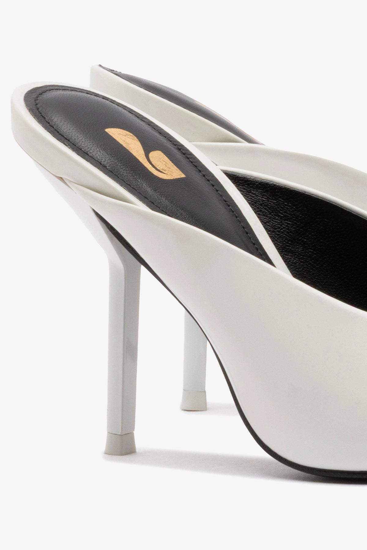 Lova Mule Slippers - White Patent Leather Women's Shoes | Comfortable House Slides for Indoor/Outdoor Wear