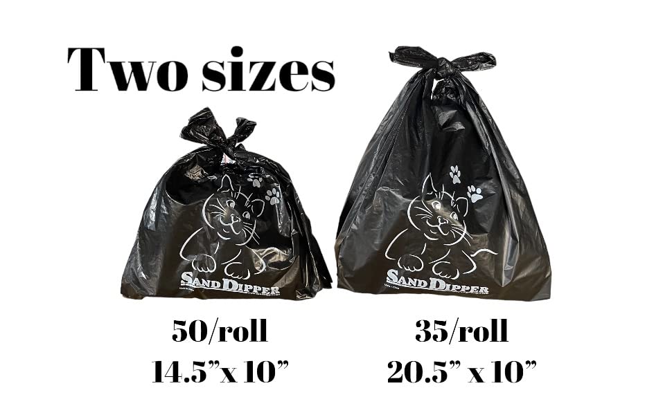Premium Sand Dipper Cat Litter Waste Bags | Extra Thick Odor-Proof & Leak-Proof | Medium Size 50 Rolls | Ideal for Daily Litter Box Cleaning & Travel Use