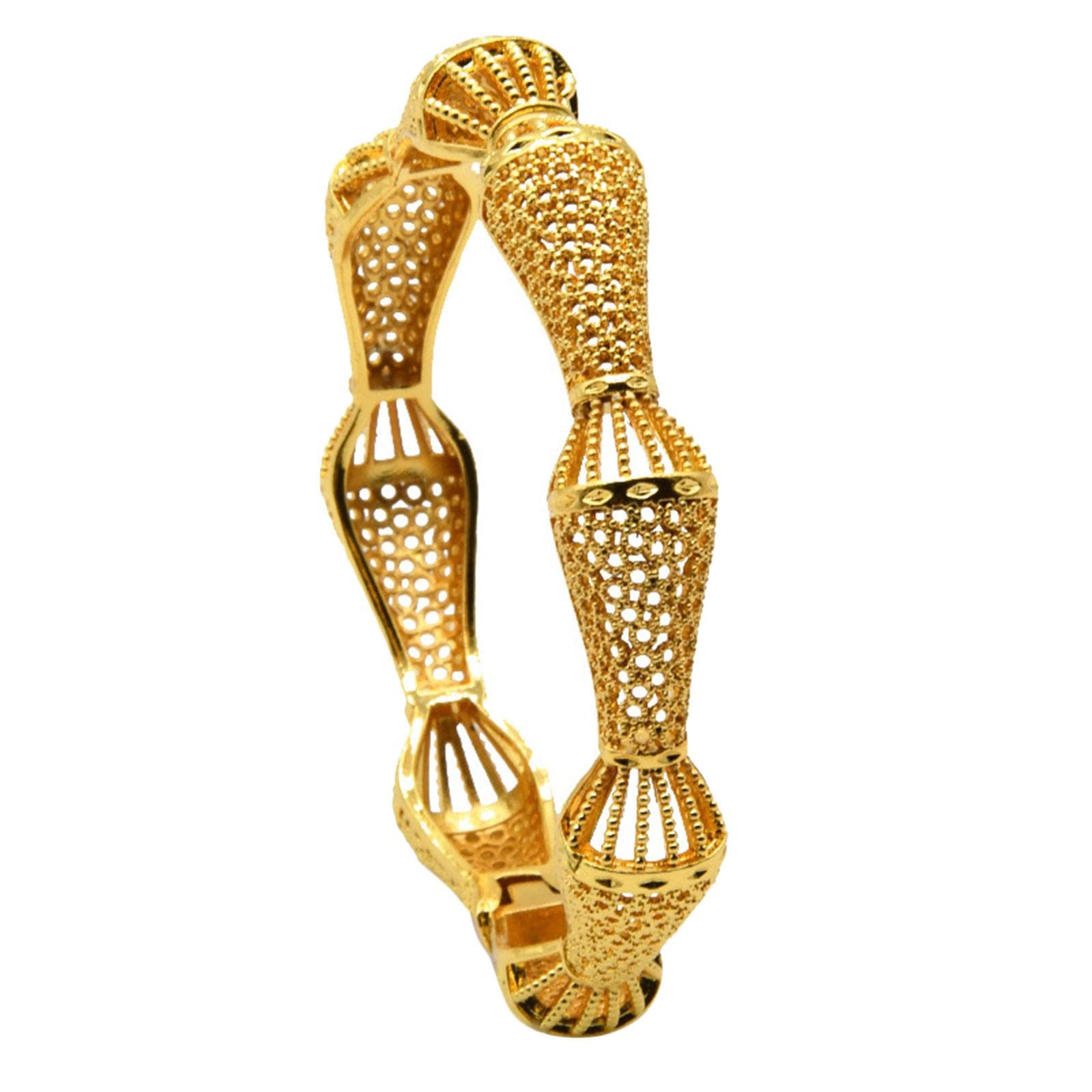 Harilla Alloy Gold Plated Bracelet for Women - Elegant Mesh Bangle Jewelry for Girlfriend, Bridal, Wedding, Birthday & Valentine's Day Gifts | Perfect for Date Night, Anniversary & Special Occasions
