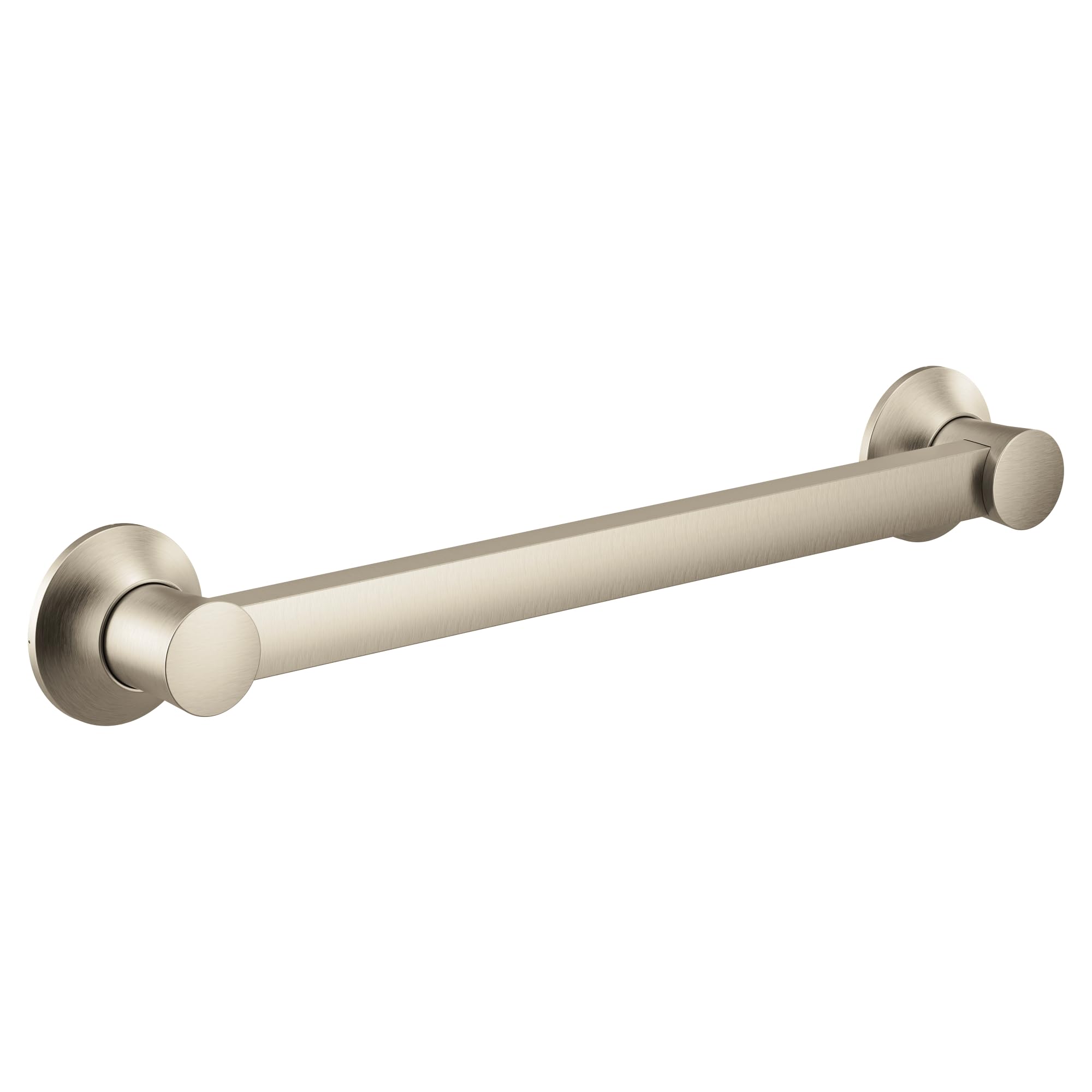 Moen YG0324BN Flara 24-Inch Designer Grab Bar, Brushed Nickel Finish - Bathroom Safety Handle for Shower, Bathtub & Elderly Support