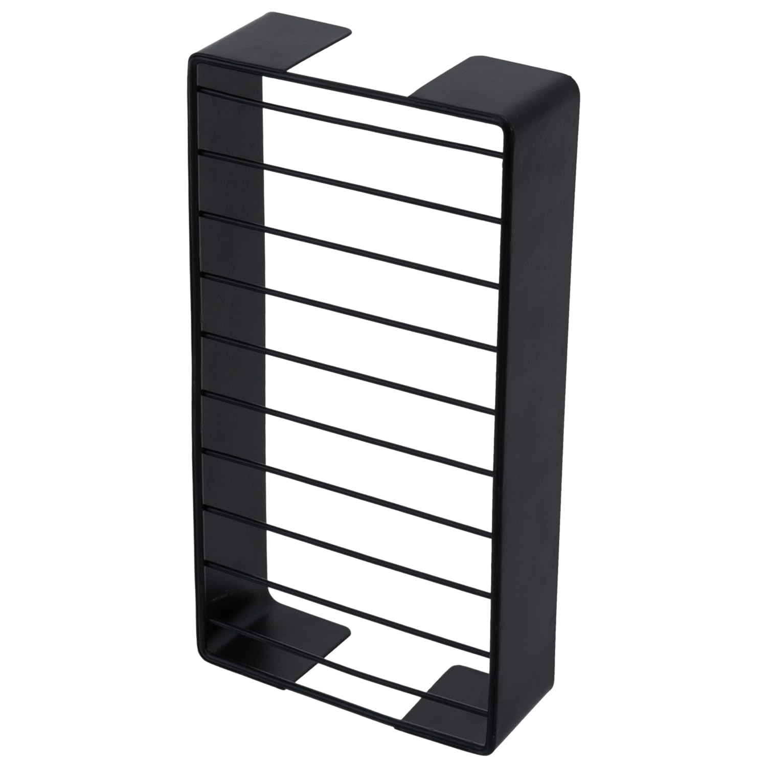Modern Matte Black Metal Paper Towel Holder - Folded Napkin Storage Tray for Bathroom Vanity, Kitchen Counter & Office Sink | Commercial & Home Use | Space-Saving Design