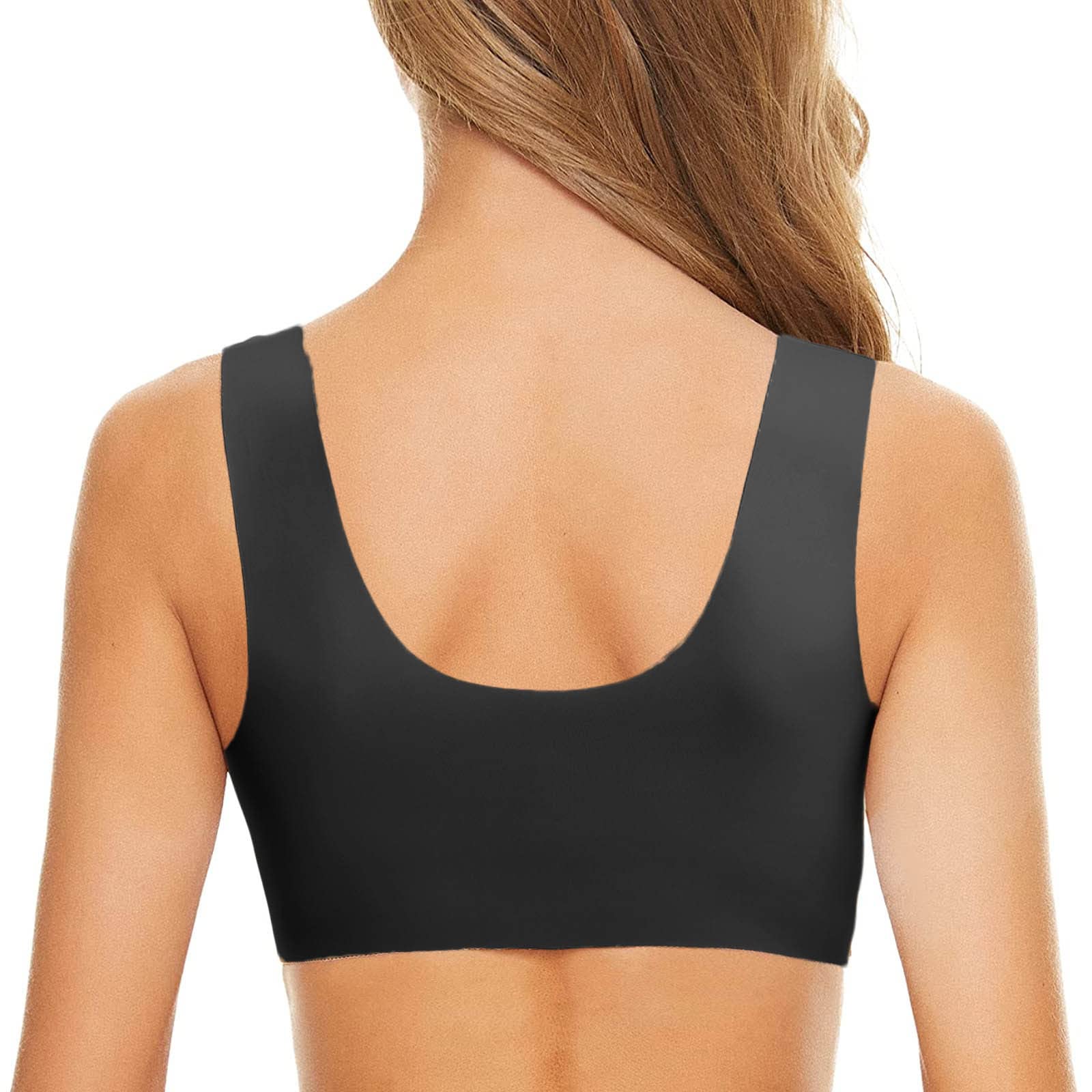 Front Closure Push Up Sports Bras for Women - Stretchy Comfortable Wireless Bras for Yoga, Running & Everyday Wear