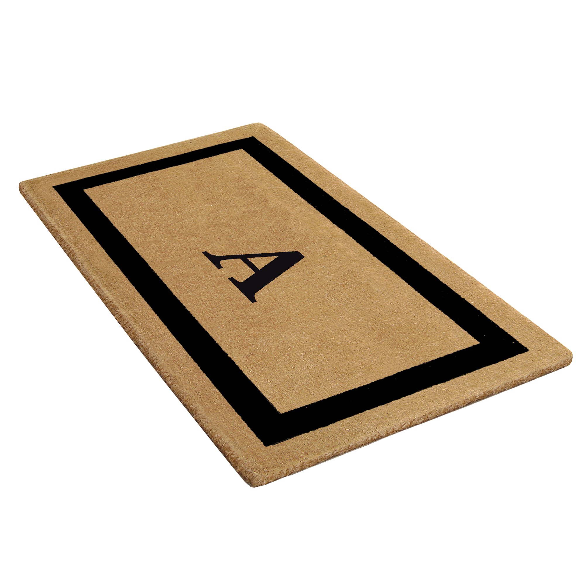 Premium Heavy-Duty Coir Doormat with Black Frame - 38