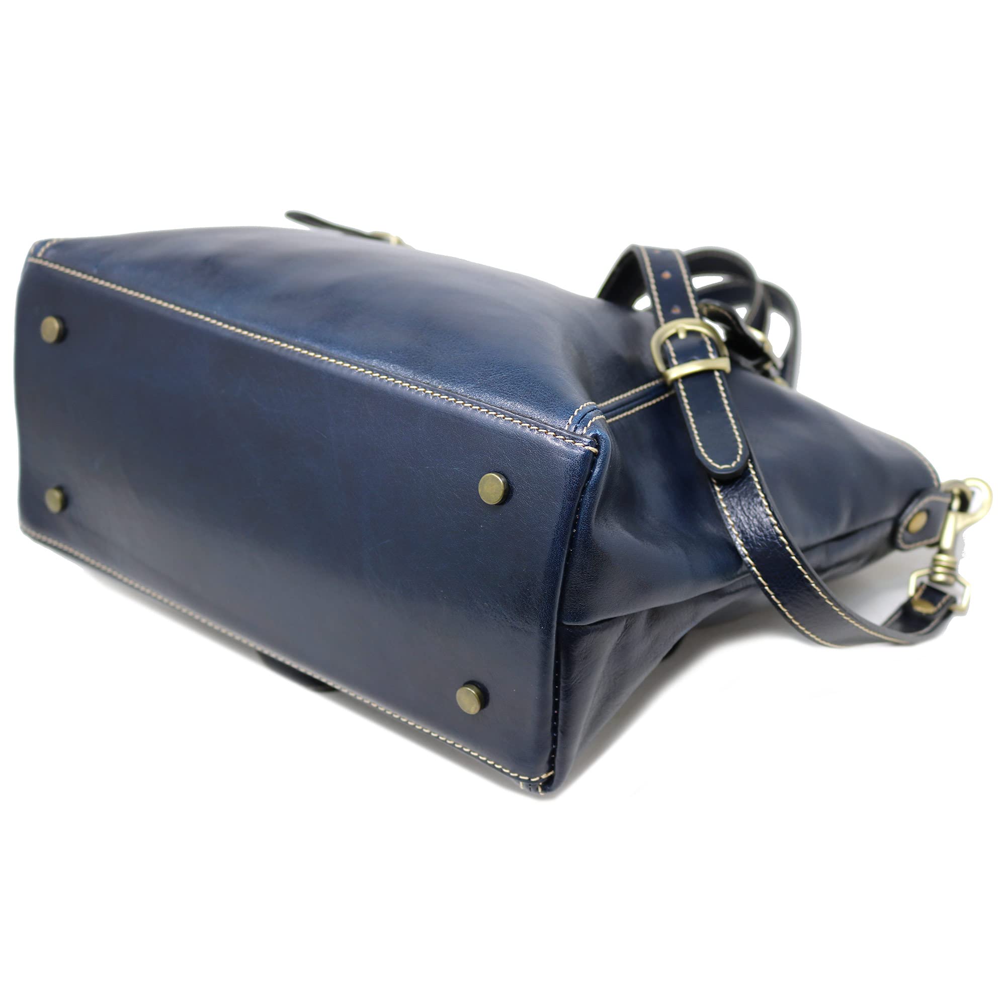 Floto Ischia Genuine Leather Shoulder Bag for Women - Stylish Handbag Purse with Adjustable Strap, Perfect for Work, Travel & Everyday Use