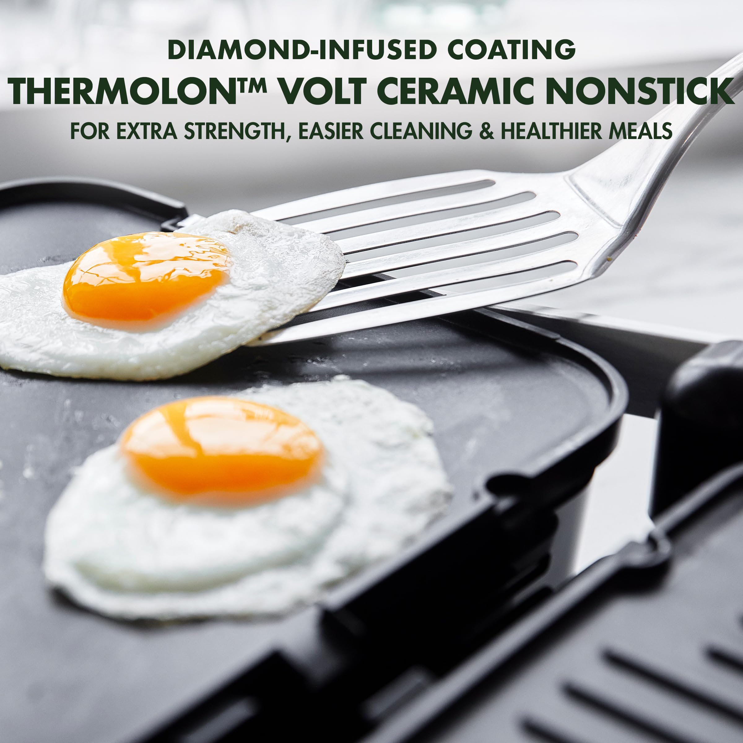 GreenPan Electric Indoor Stainless Steel 6-in-1 Contact Grill & Griddle - Healthy Ceramic Nonstick Coating, Dishwasher Safe Reversible Plates, PFAS-Free - Perfect for Paninis, Sandwiches, Steaks & Breakfast Cooking