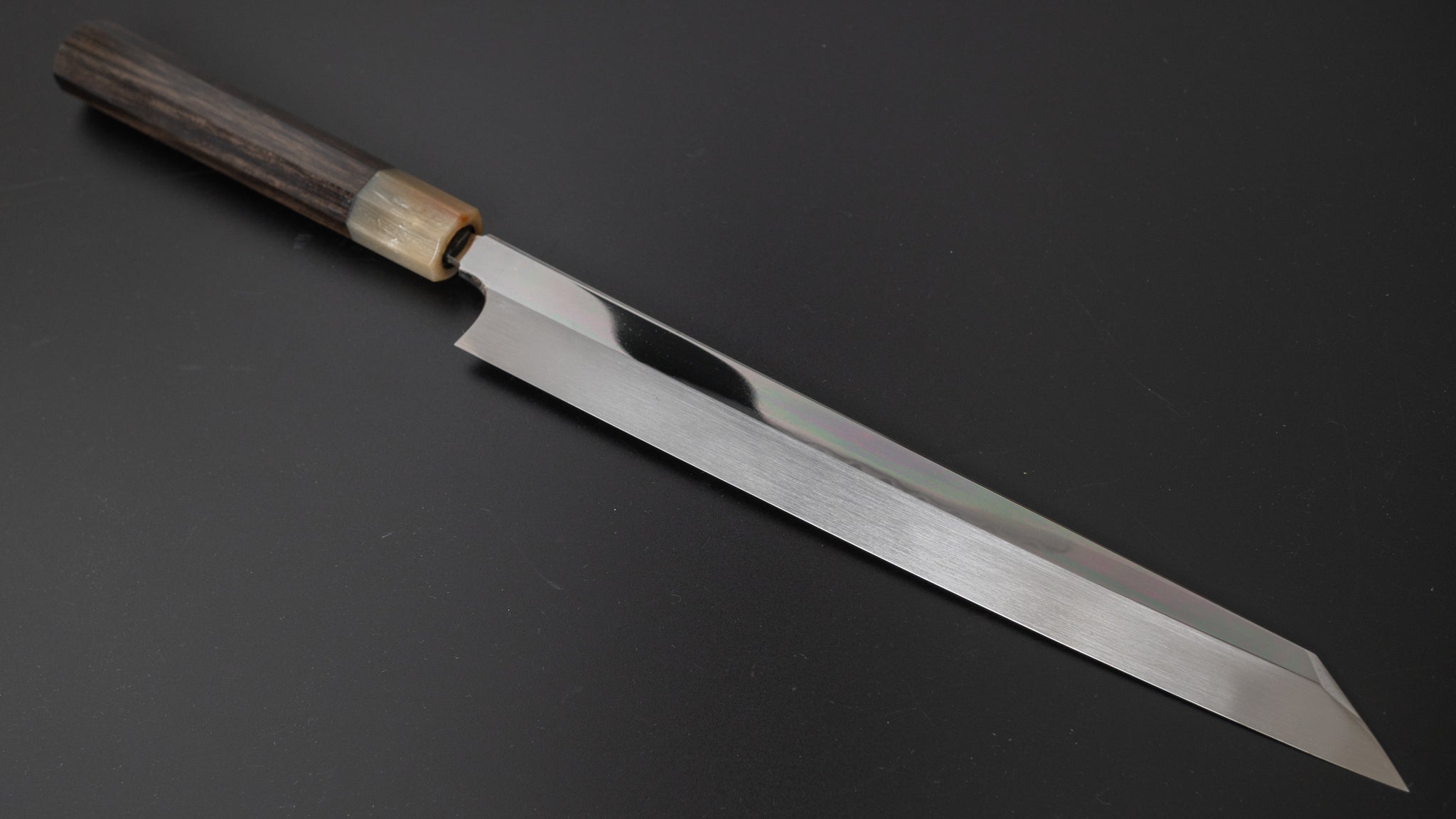 Hitohira Togashi Kambei White #1 Mizu Honyaki Kiritsuke Yanagiba 270mm Japanese Chef Knife with Taihei Ebony Handle & Saya (Limited Edition #007) - Perfect for Sushi Making, Professional Chefs & Japanese Cuisine Enthusiasts
