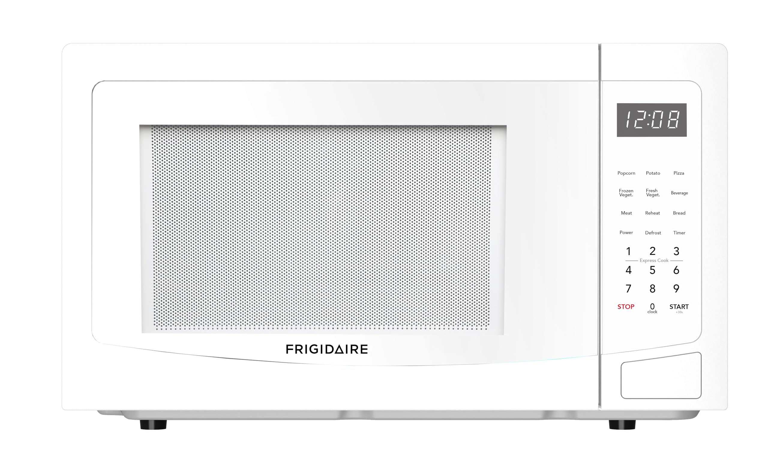 Frigidaire 1.1 Cu Ft 1000 Watt Compact Countertop Microwave Oven in White - Perfect for Small Kitchens, Dorms & Offices