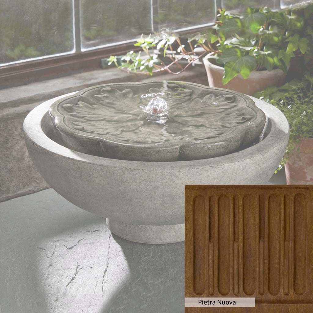 Campania International M Series Flores Outdoor Garden Fountain - Elegant Water Feature for Patio, Yard, and Landscape Decor