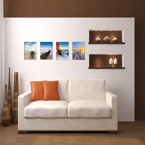 Wieco Art Beach Canvas Wall Decor - Ocean Seascape Painting for Bathroom, Bedroom & Coastal Home Decor - Perfect for Nautical Themed Spaces & Relaxing Coastal Vibes