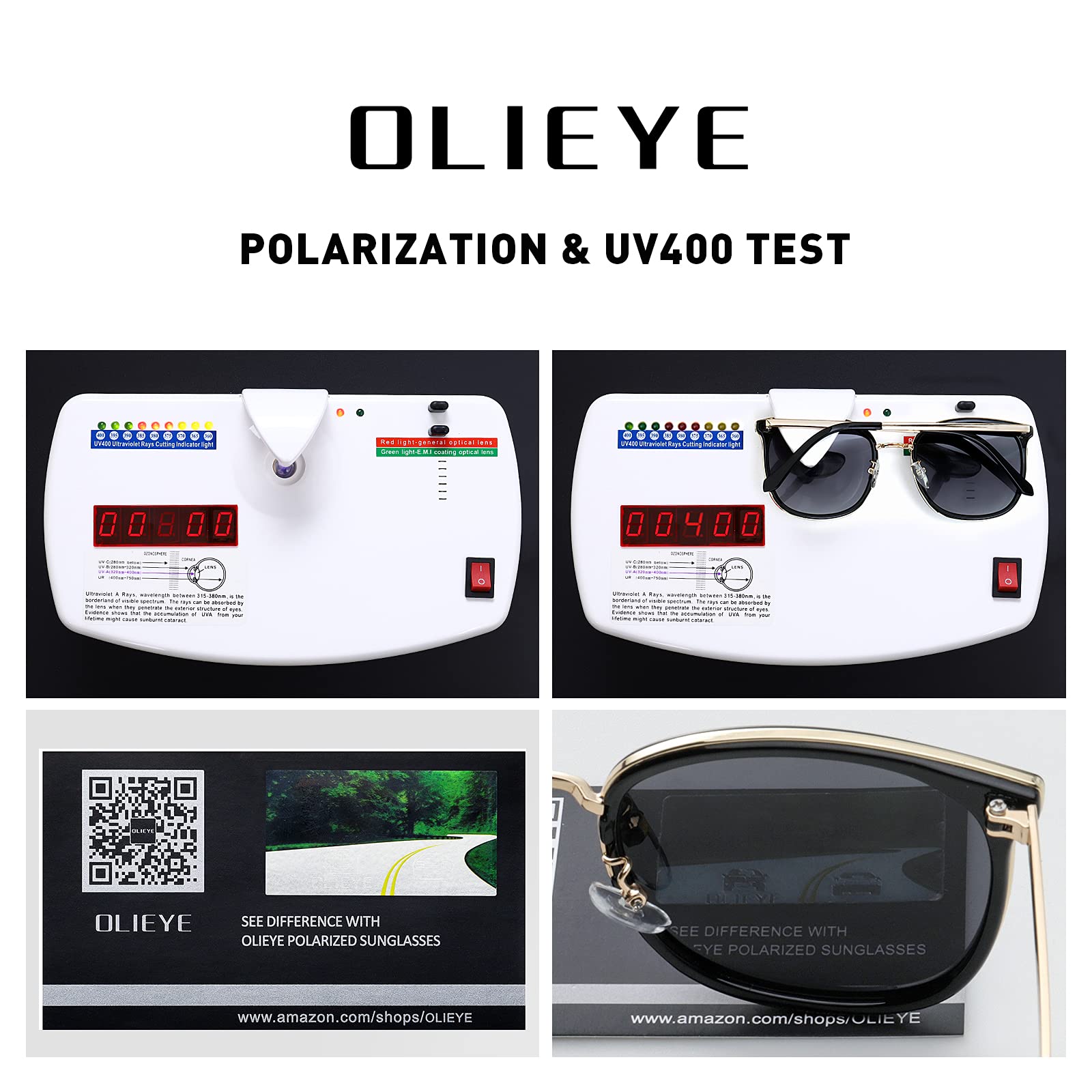 Stylish Polarized Sunglasses for Women & Men - UV Protection Oversized Rectangular Metal Frame - Perfect for Driving, Beach & Outdoor Activities