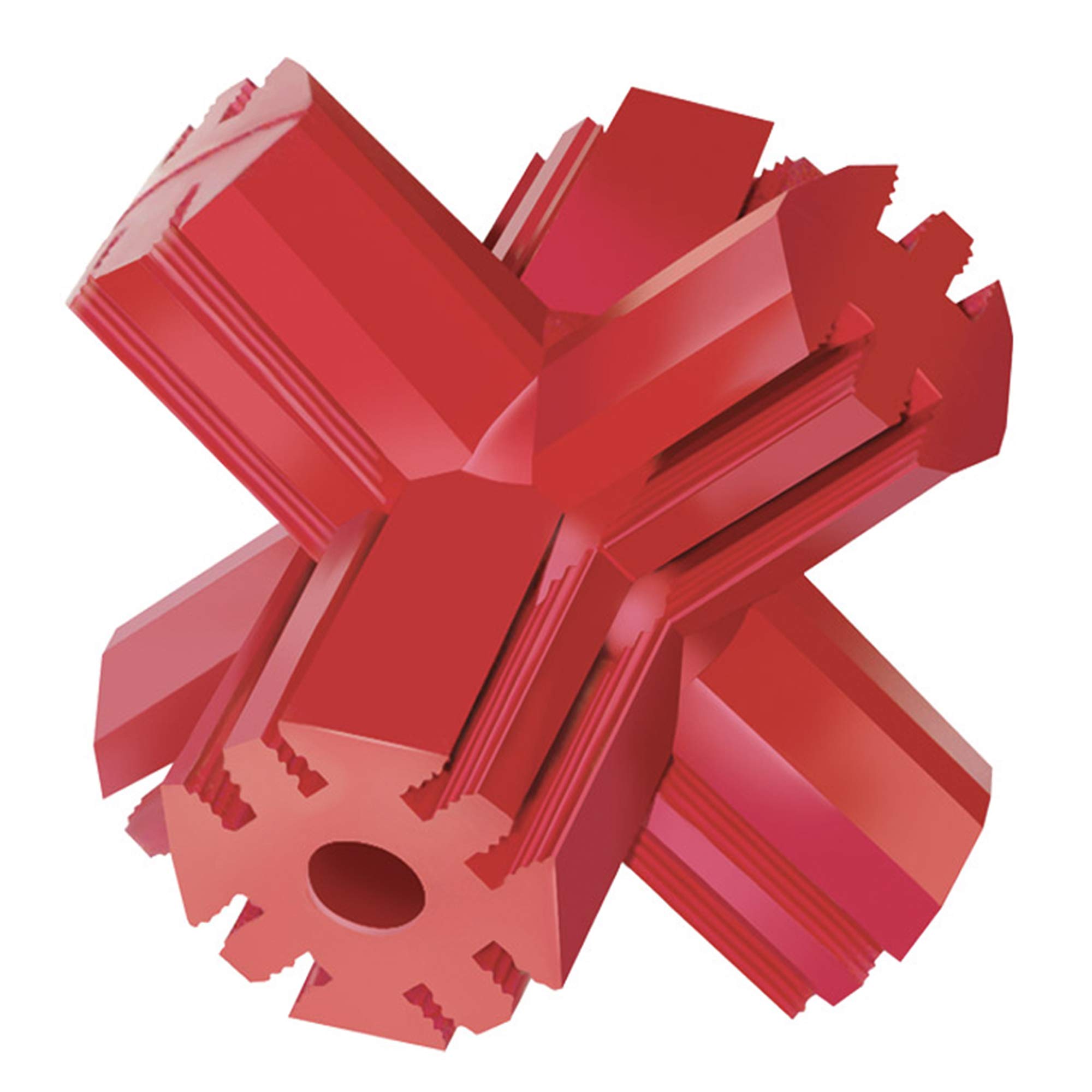 KONG Jump'N Jack - Durable Rubber Chew Toy for Medium Dogs - Teeth Cleaning & Interactive Play - Perfect for Fetch, Training & Aggressive Chewers