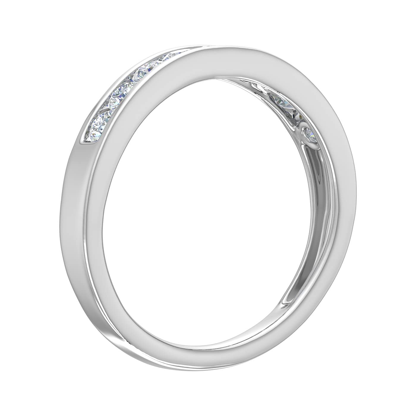 1/2 Carat Channel Set Diamond Wedding Band Ring in 14K Gold for Women - Elegant Bridal Jewelry for Engagement, Anniversary & Special Occasions